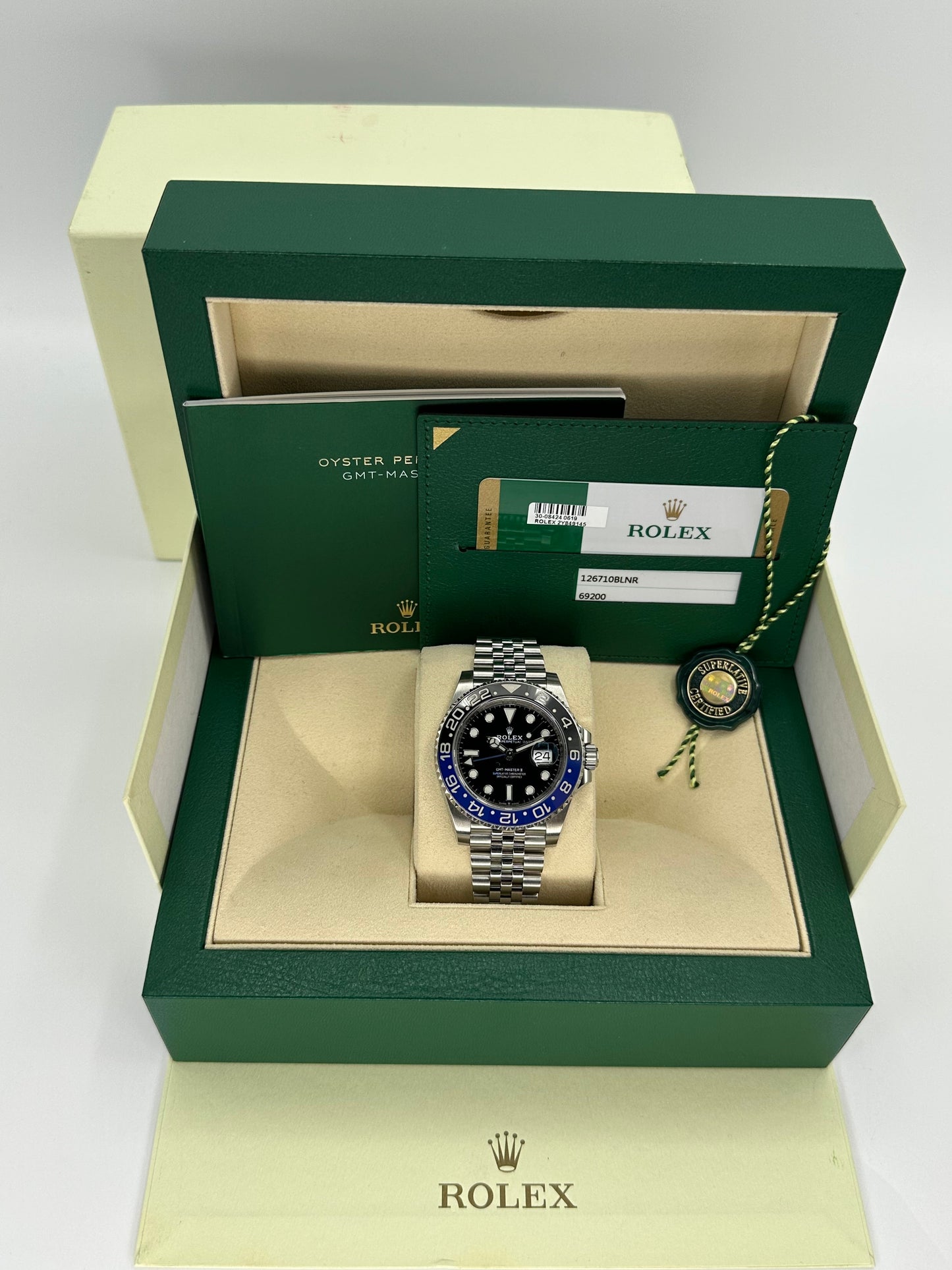2019 Rolex GMT-Master II “Batgirlâ€?40mm 126710BLNR Jubilee Black Dial - MyWatchLLC