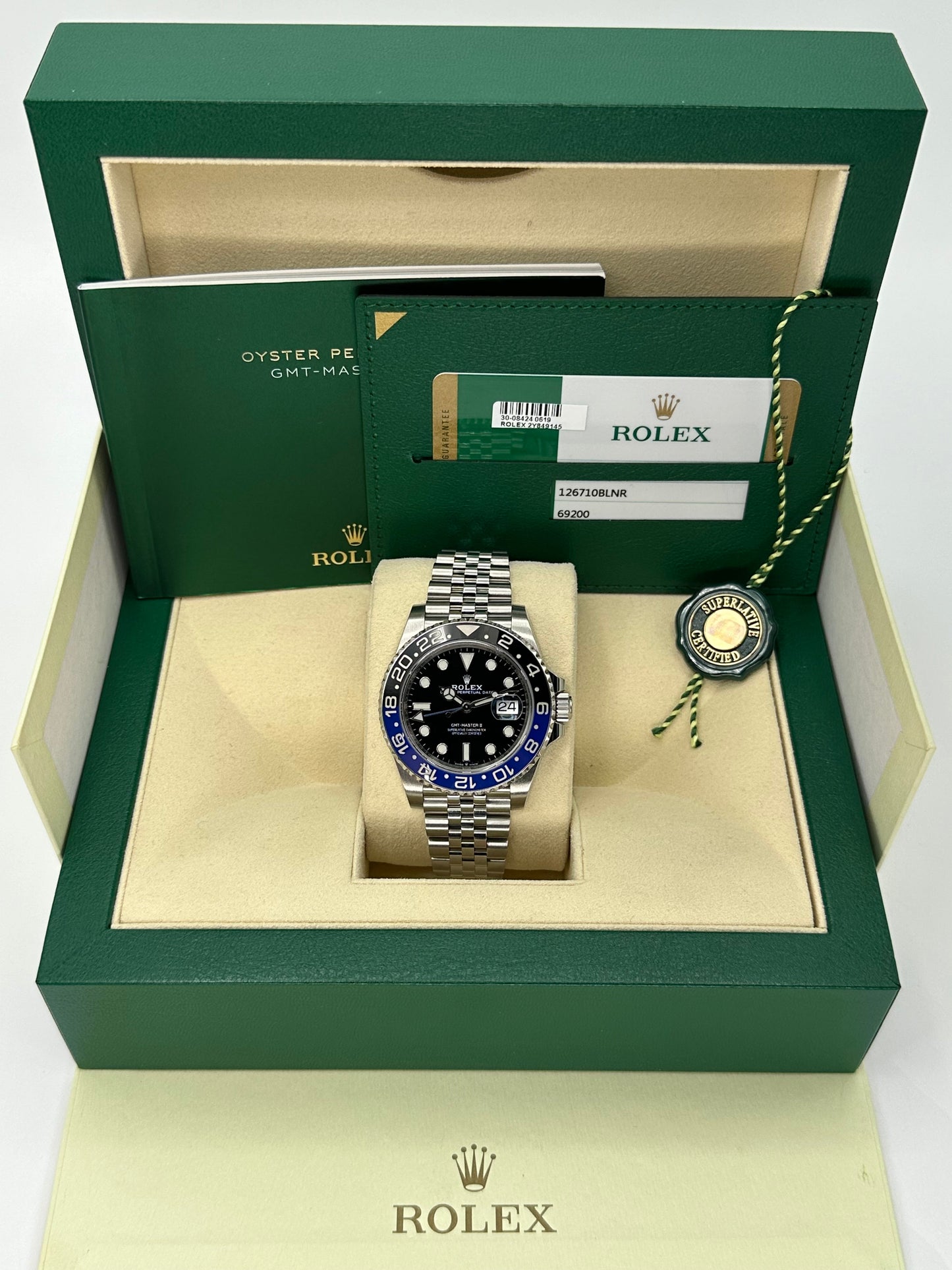 2019 Rolex GMT-Master II “Batgirlâ€?40mm 126710BLNR Jubilee Black Dial - MyWatchLLC