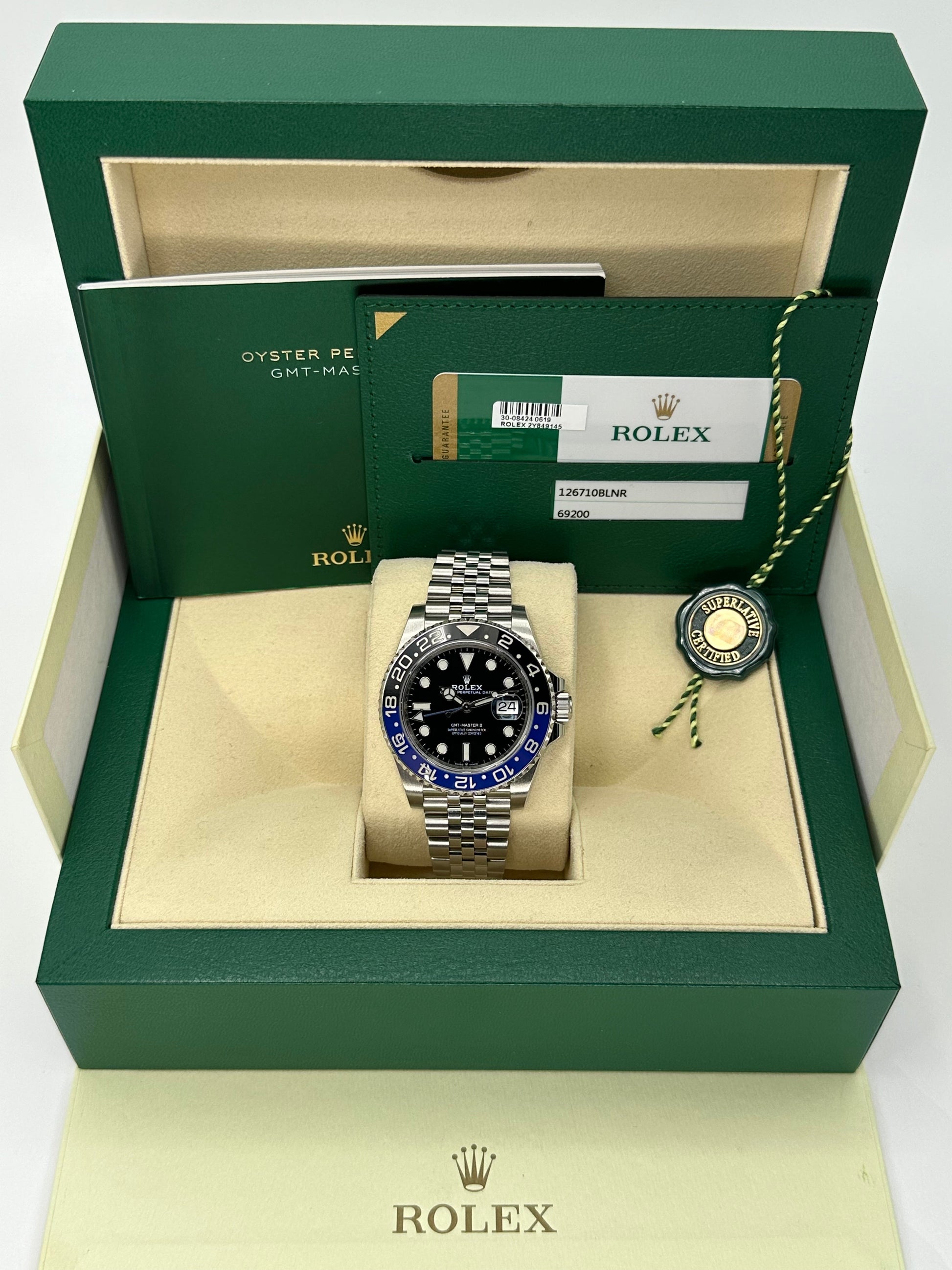 2019 Rolex GMT-Master II “Batgirlâ€?40mm 126710BLNR Jubilee Black Dial - MyWatchLLC