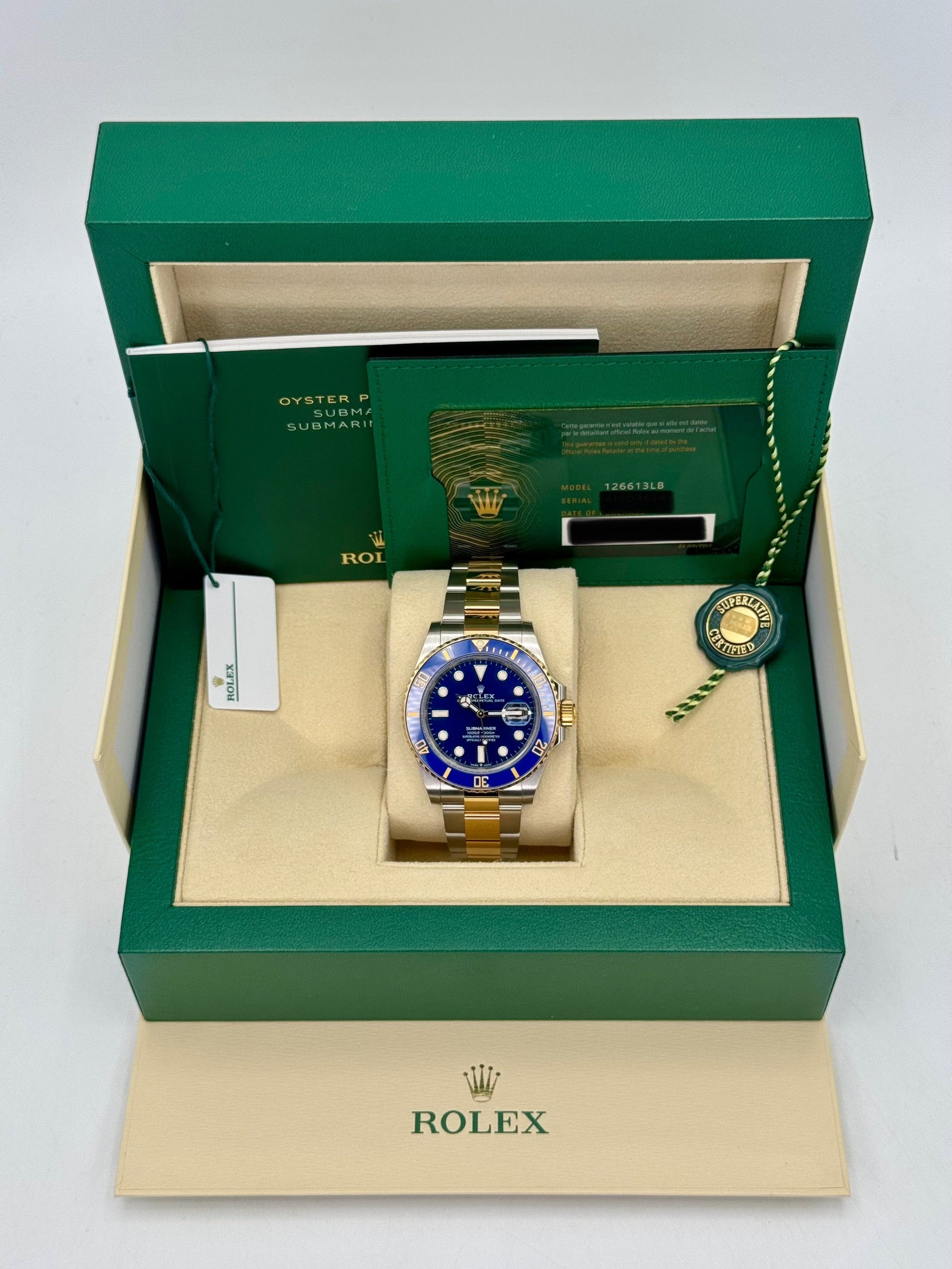 2024 Rolex Submariner "Bluesy" 41mm 126613LB Two-Tone Blue Dial - MyWatchLLC