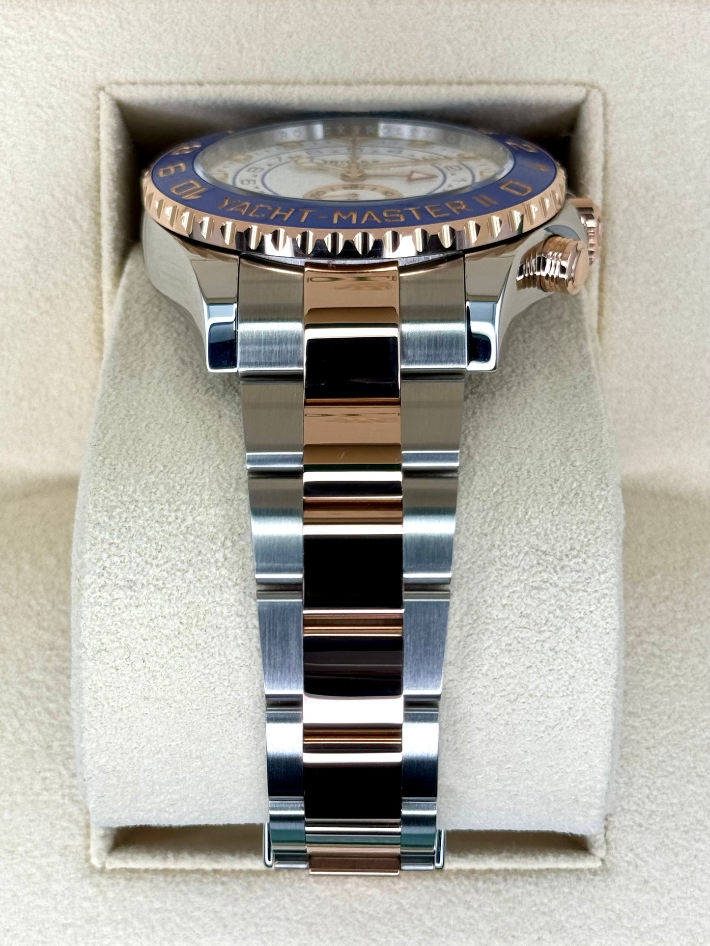 2018 Rolex Yacht-Master II 44mm 116681 Two-Tone White Dial - MyWatchLLC