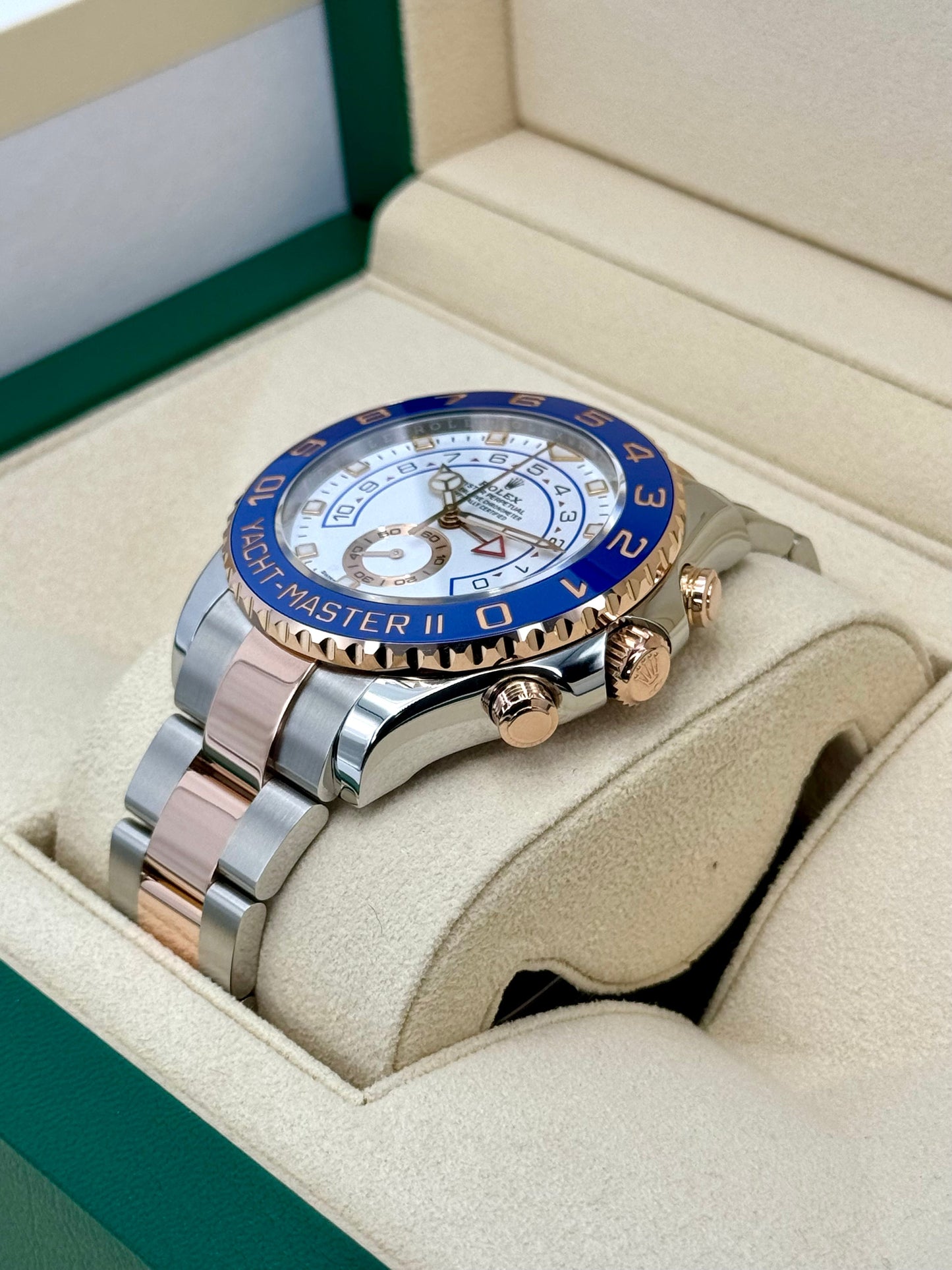 2018 Rolex Yacht-Master II 44mm 116681 Two-Tone White Dial - MyWatchLLC