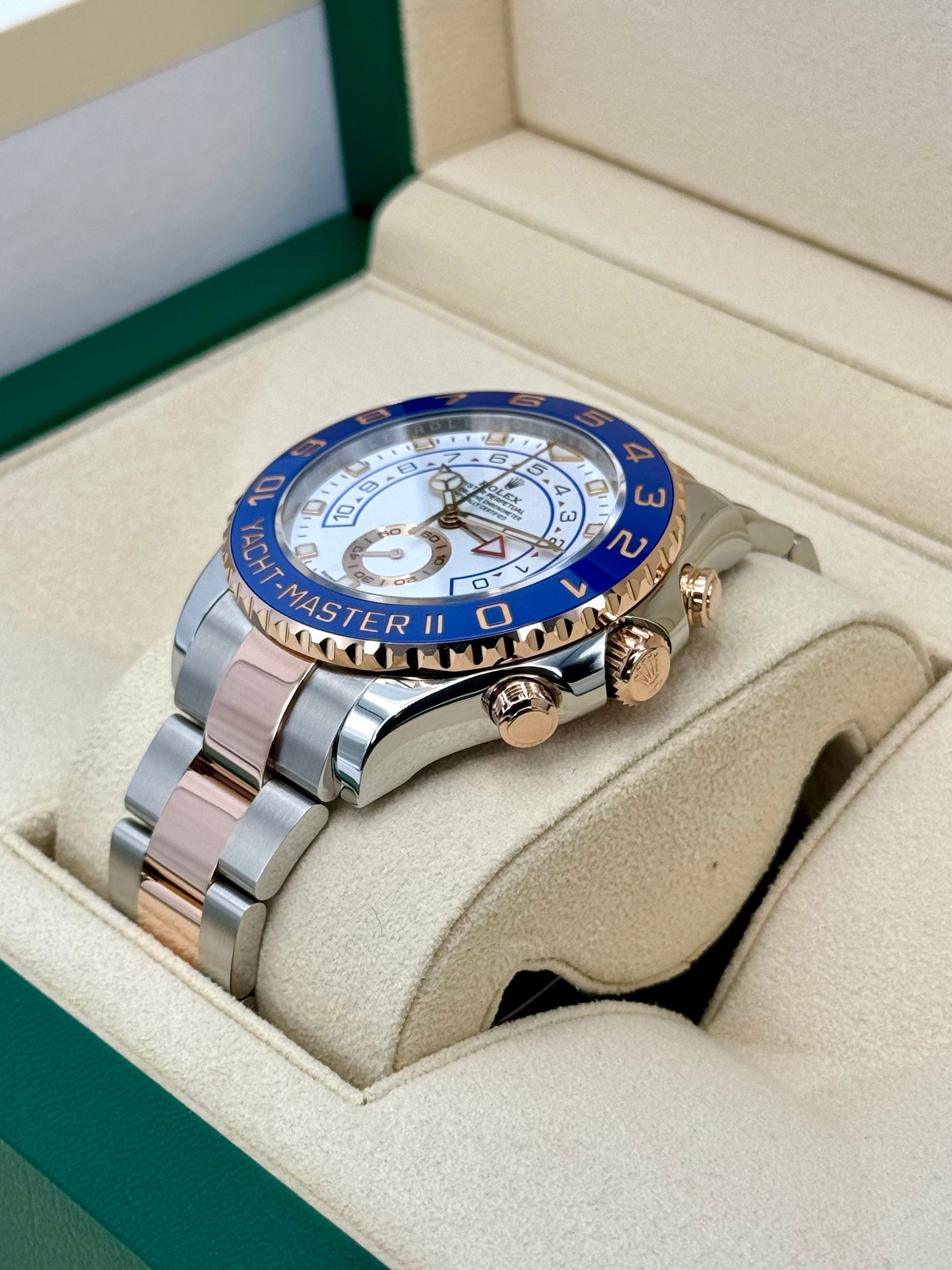 2018 Rolex Yacht-Master II 44mm 116681 Two-Tone White Dial - MyWatchLLC