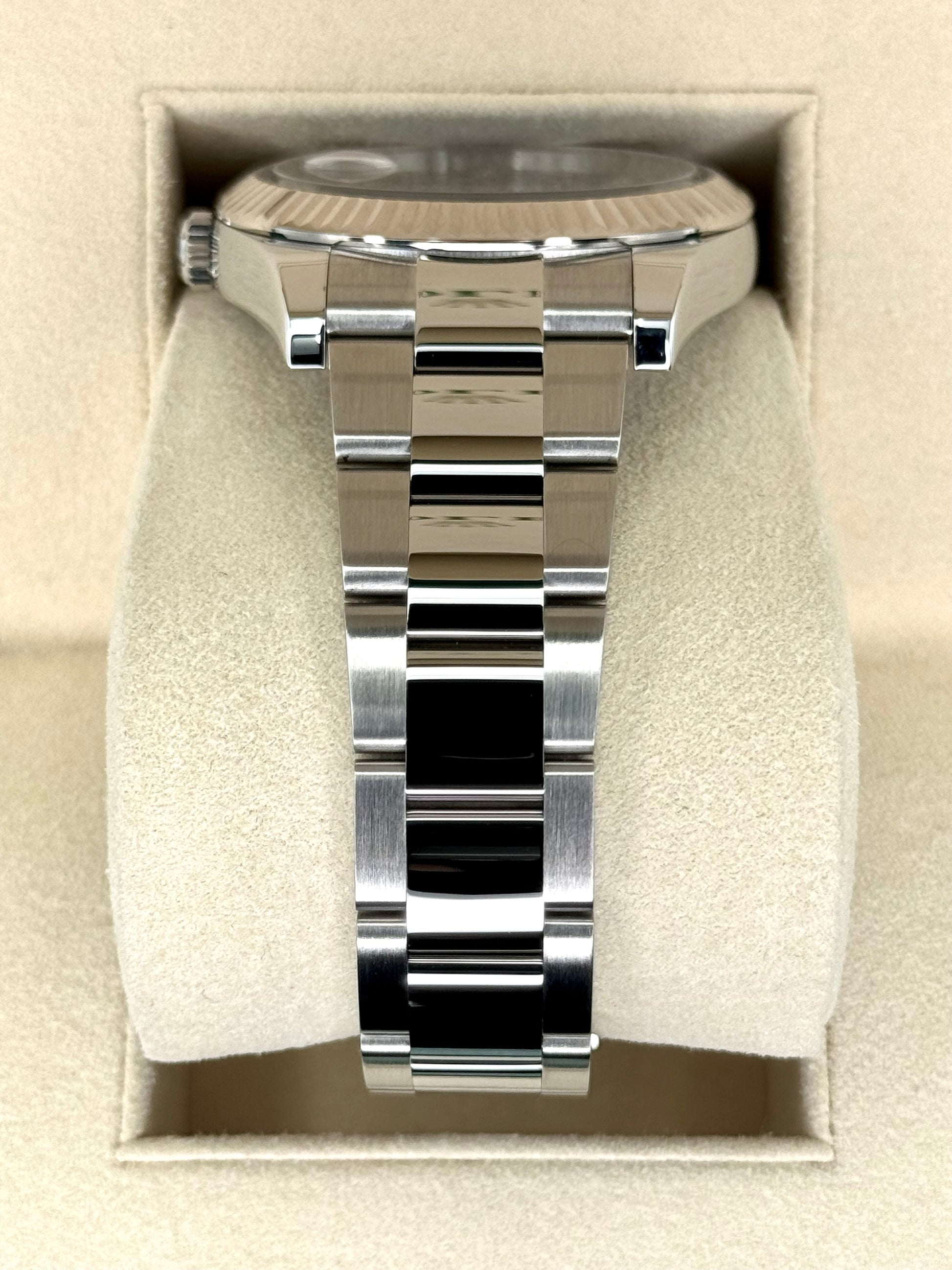 2017 Rolex Datejust II 41mm Oyster Rhodium Diamond Dial 116334 - MyWatchLLC