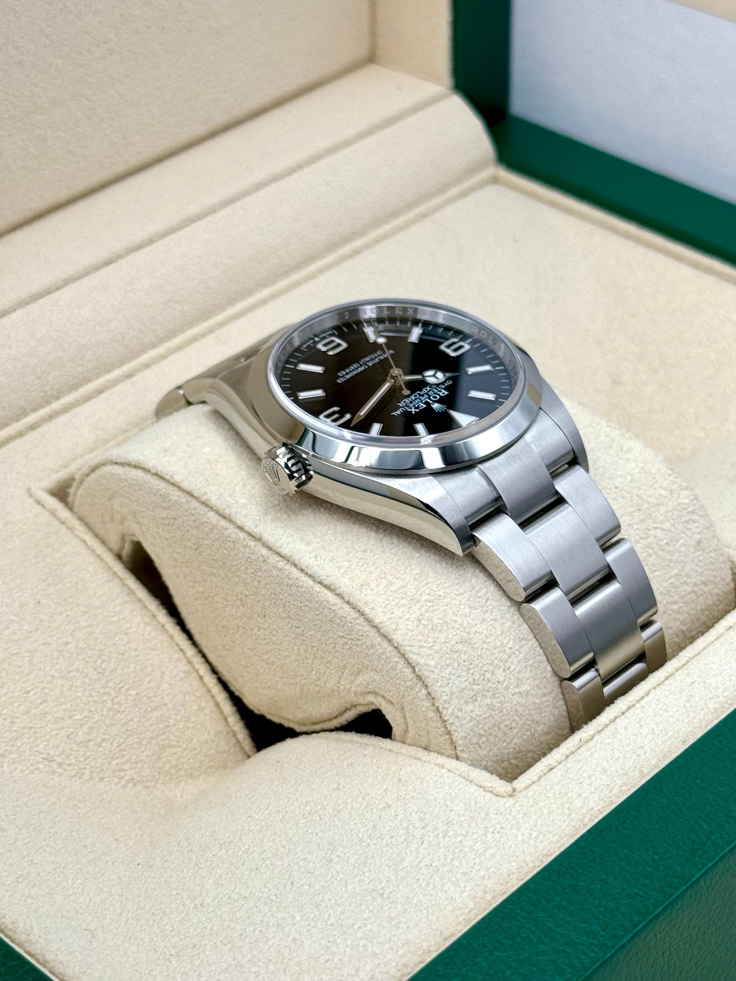 NEW 2024 Rolex Explorer 36mm Stainless Steel Black Dial 124270 - MyWatchLLC