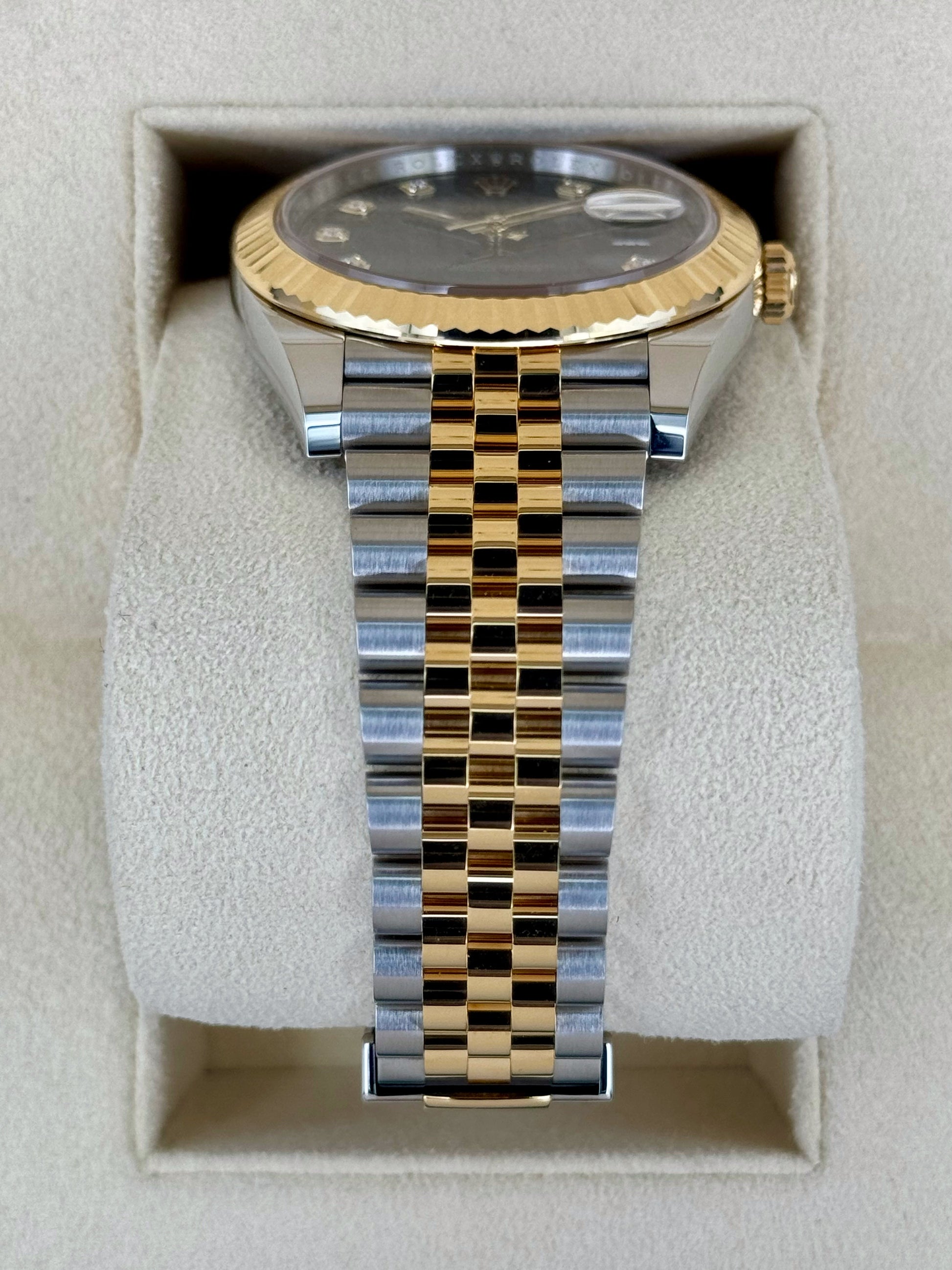 2022 Rolex Datejust 41mm 126333 Two-Tone Jubilee Black Diamond Dial - MyWatchLLC