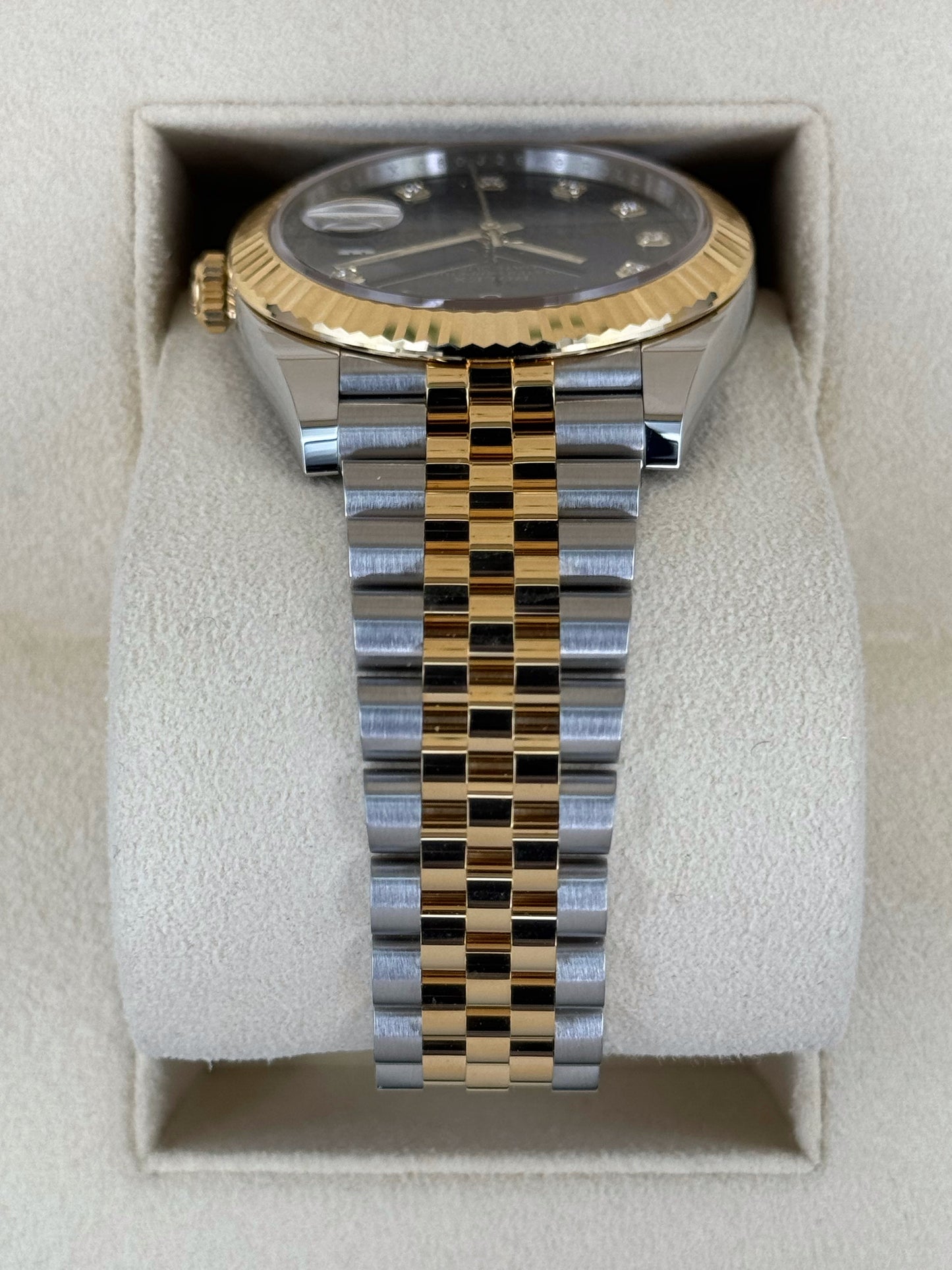 2022 Rolex Datejust 41mm 126333 Two-Tone Jubilee Black Diamond Dial - MyWatchLLC