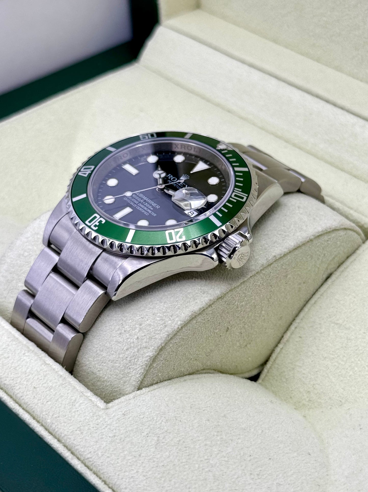 2009 Rolex Submariner "Kermit" 40mm 16610LV Stainless Steel Black Dial - MyWatchLLC