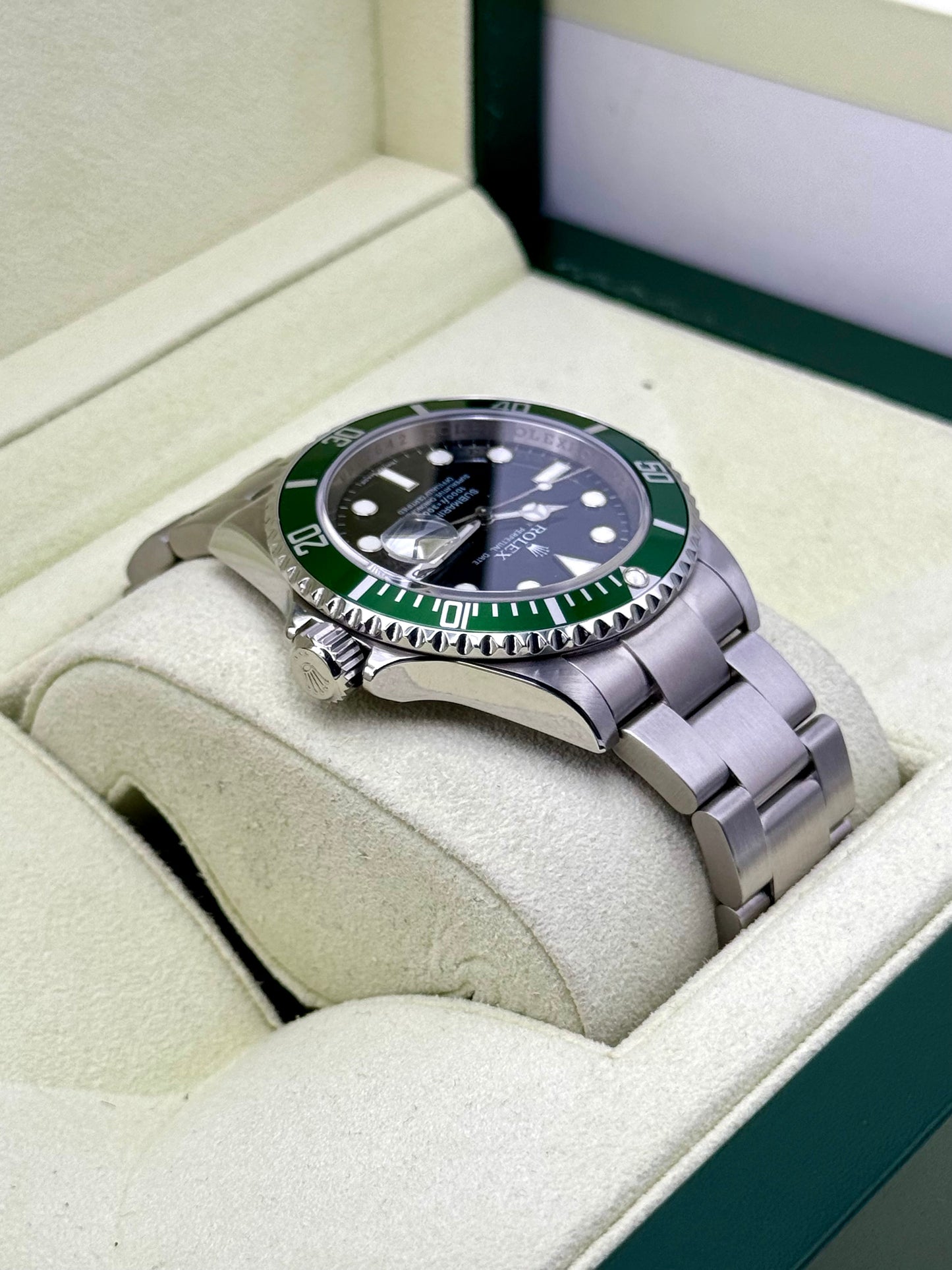 2009 Rolex Submariner "Kermit" 40mm 16610LV Stainless Steel Black Dial - MyWatchLLC