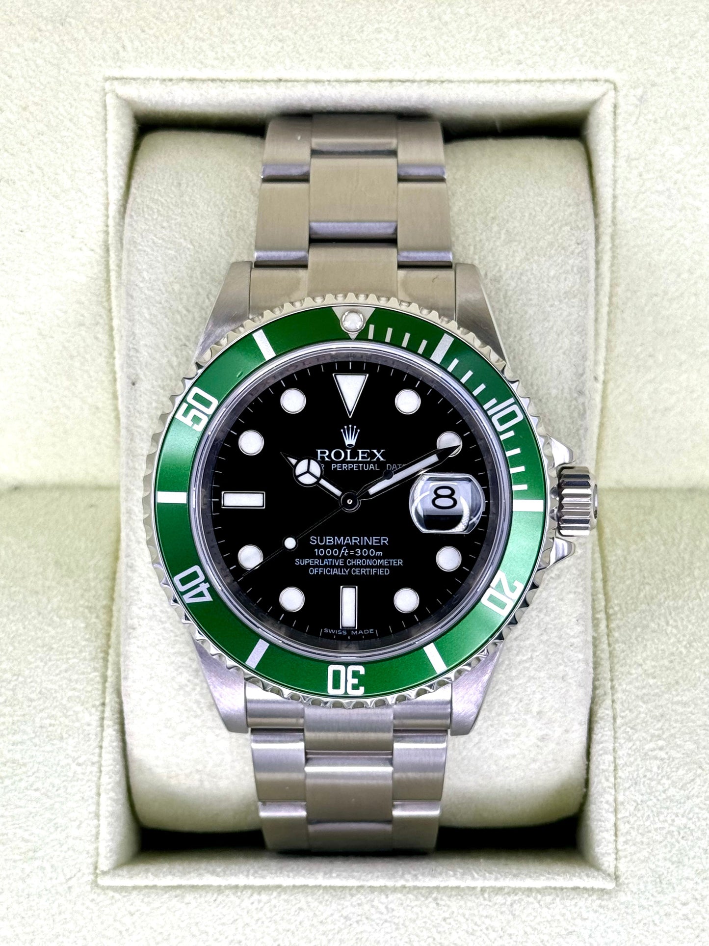 2009 Rolex Submariner "Kermit" 40mm 16610LV Stainless Steel Black Dial - MyWatchLLC
