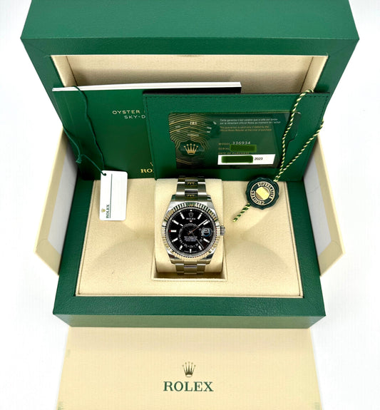 NEW 2023 Rolex Sky-Dweller 42mm 336934 Oyster Black Dial - MyWatchLLC