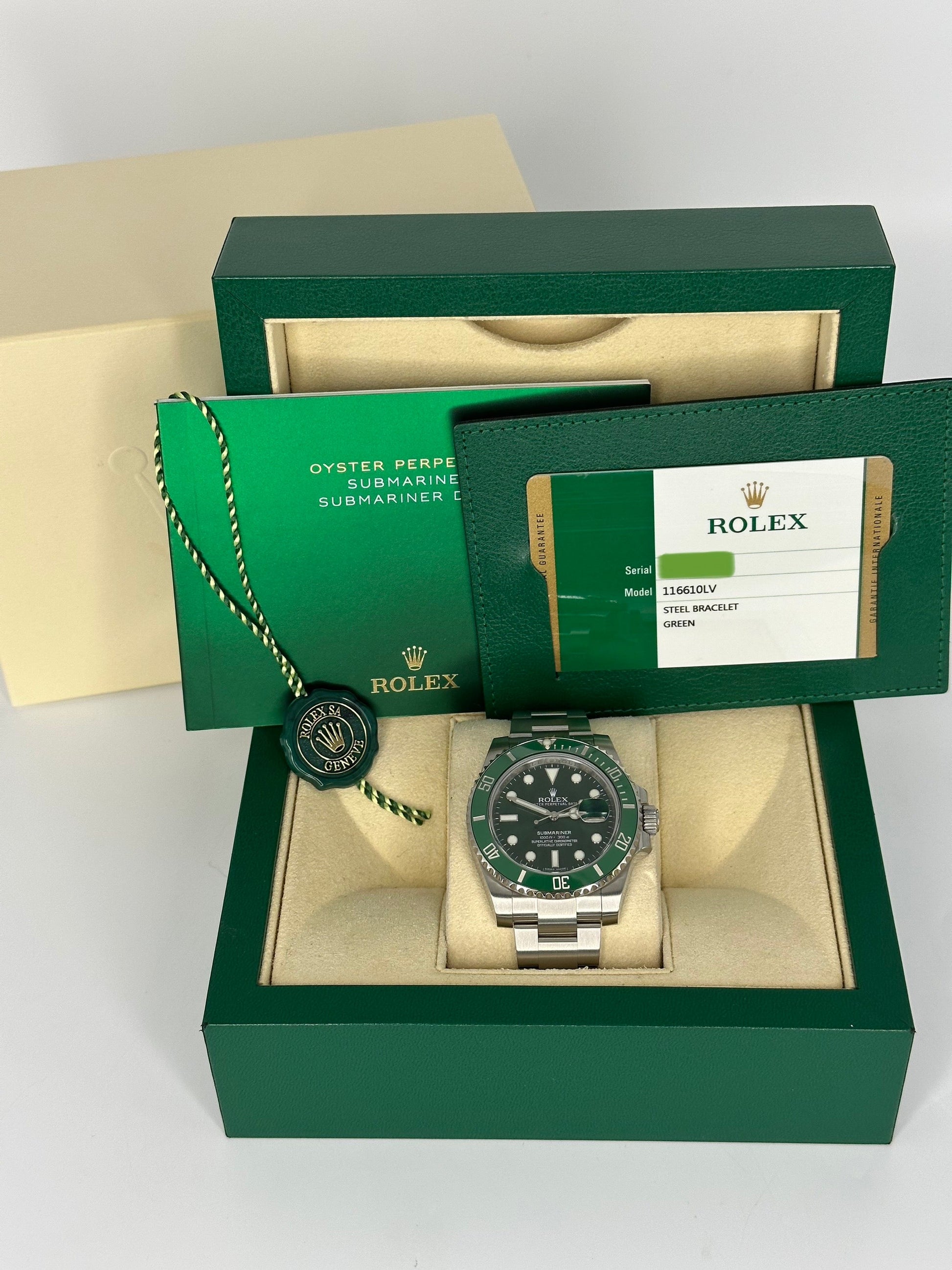 2015 Rolex Submariner Date "Hulk" 40mm 116610LV Oyster Green Dial - MyWatchLLC
