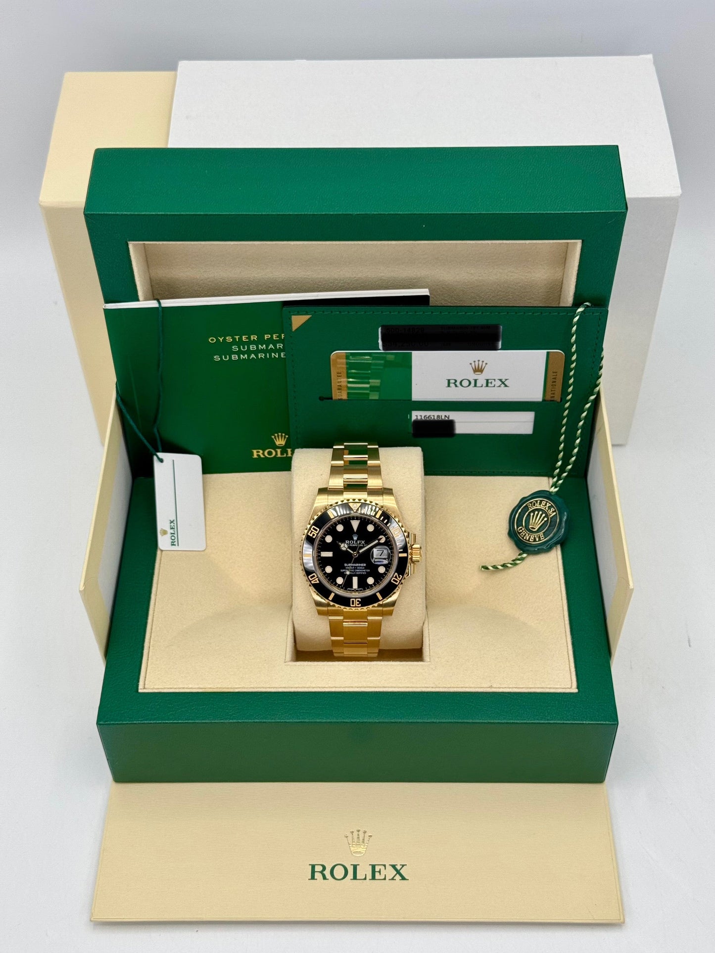 2020 Rolex Submariner 40mm 116618LN 18K Yellow Gold Black Dial - MyWatchLLC