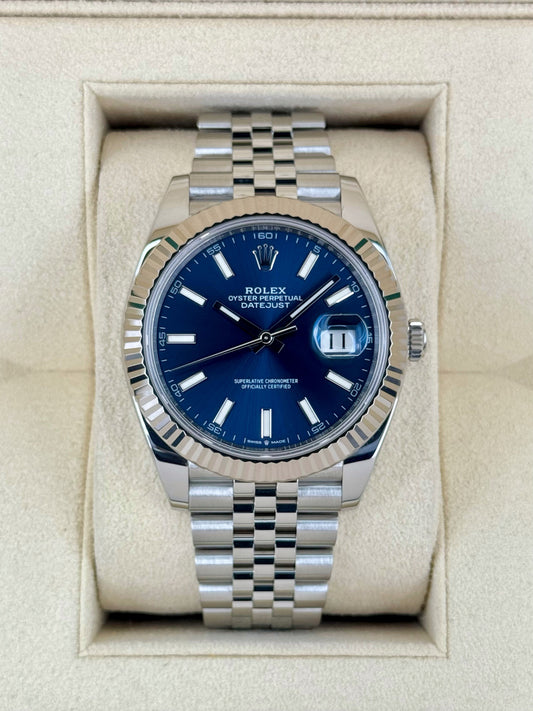2022 Rolex Datejust 41mm 126334 Stainless Steel Jubilee Blue Dial - MyWatchLLC