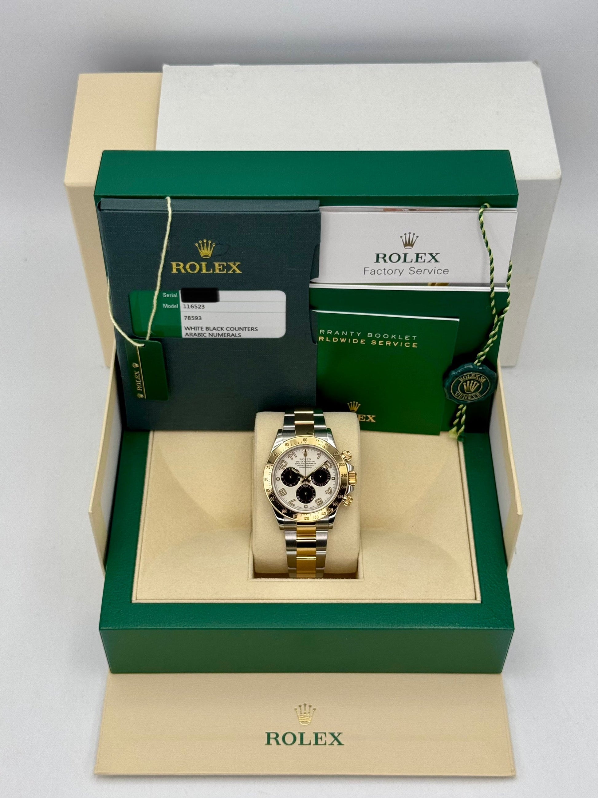 2016 Rolex Daytona 40mm 116523 White Panda Arabic Racing Dial - MyWatchLLC