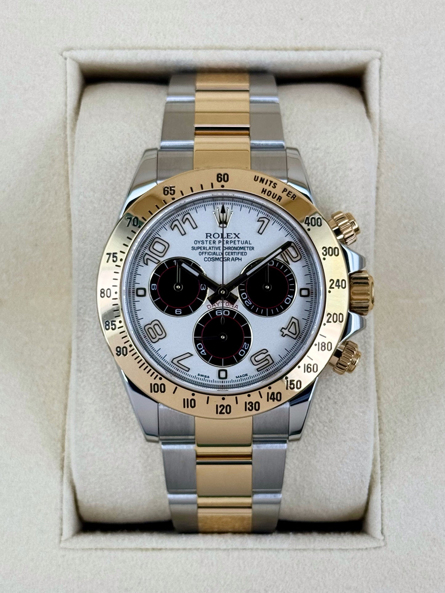 2016 Rolex Daytona 40mm 116523 White Panda Arabic Racing Dial - MyWatchLLC
