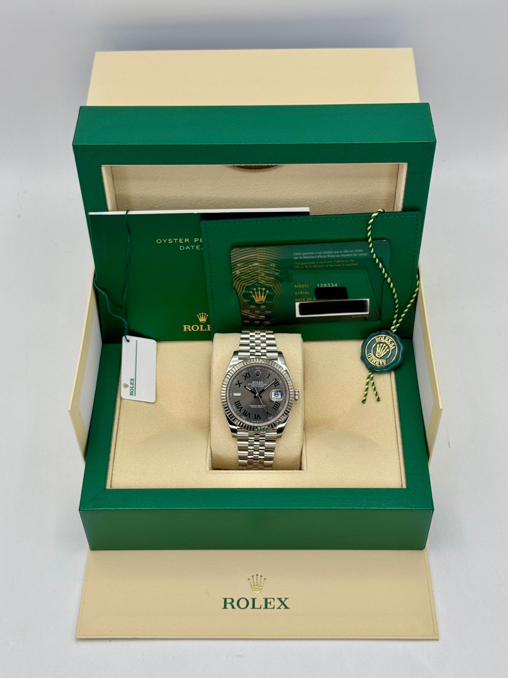2024 Rolex Datejust 41mm 126334 Jubilee Wimbledon Dial - MyWatchLLC