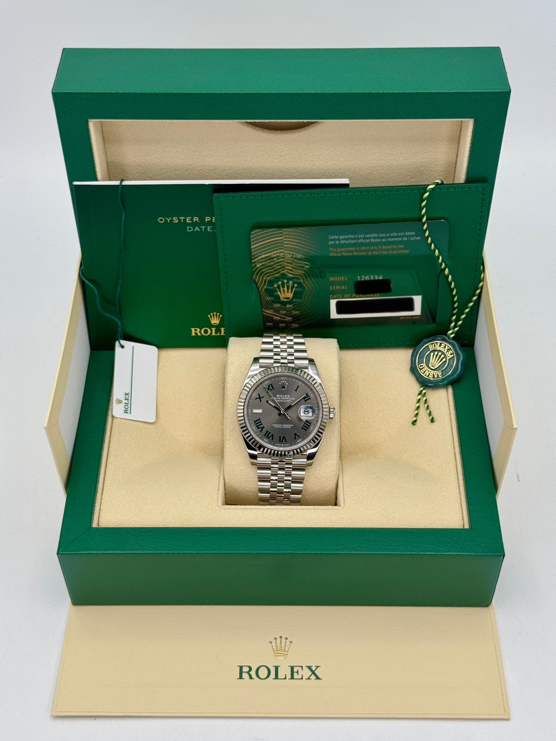 2024 Rolex Datejust 41mm 126334 Jubilee Wimbledon Dial - MyWatchLLC