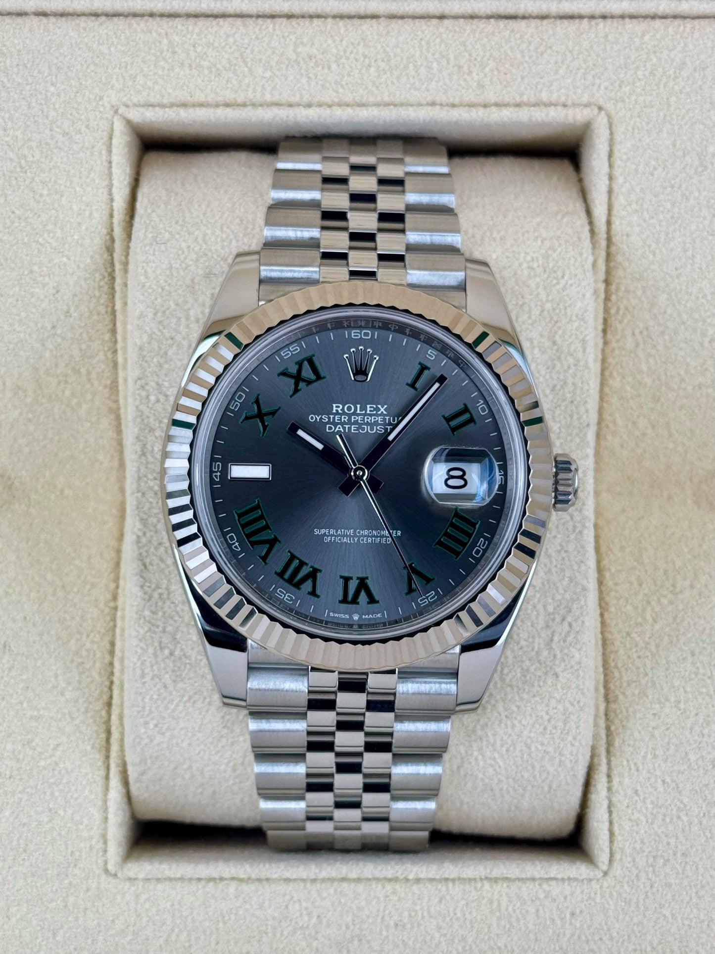 2024 Rolex Datejust 41mm 126334 Jubilee Wimbledon Dial - MyWatchLLC