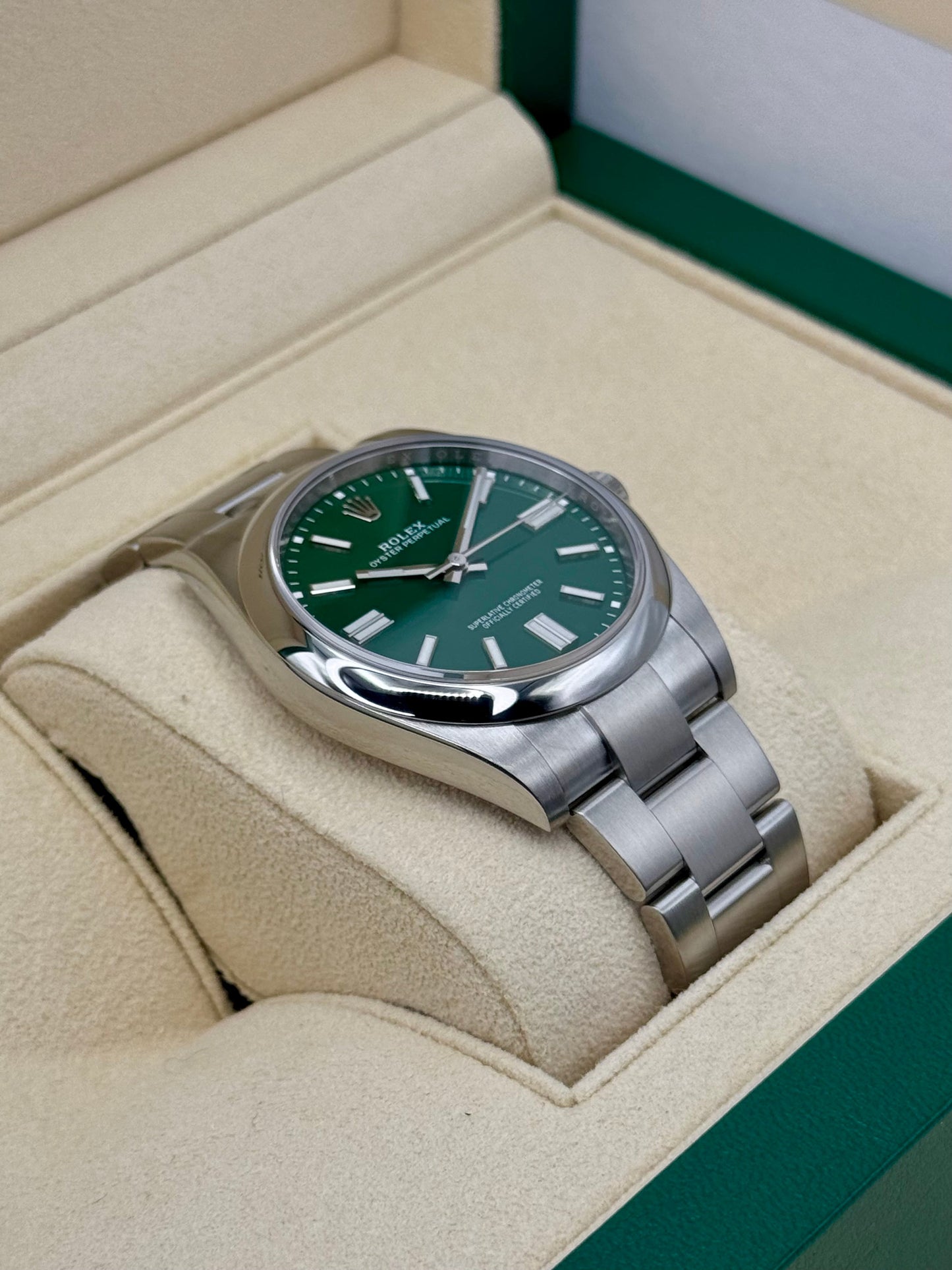 2023 Rolex Oyster Perpetual 41mm 124300 Green Dial - MyWatchLLC