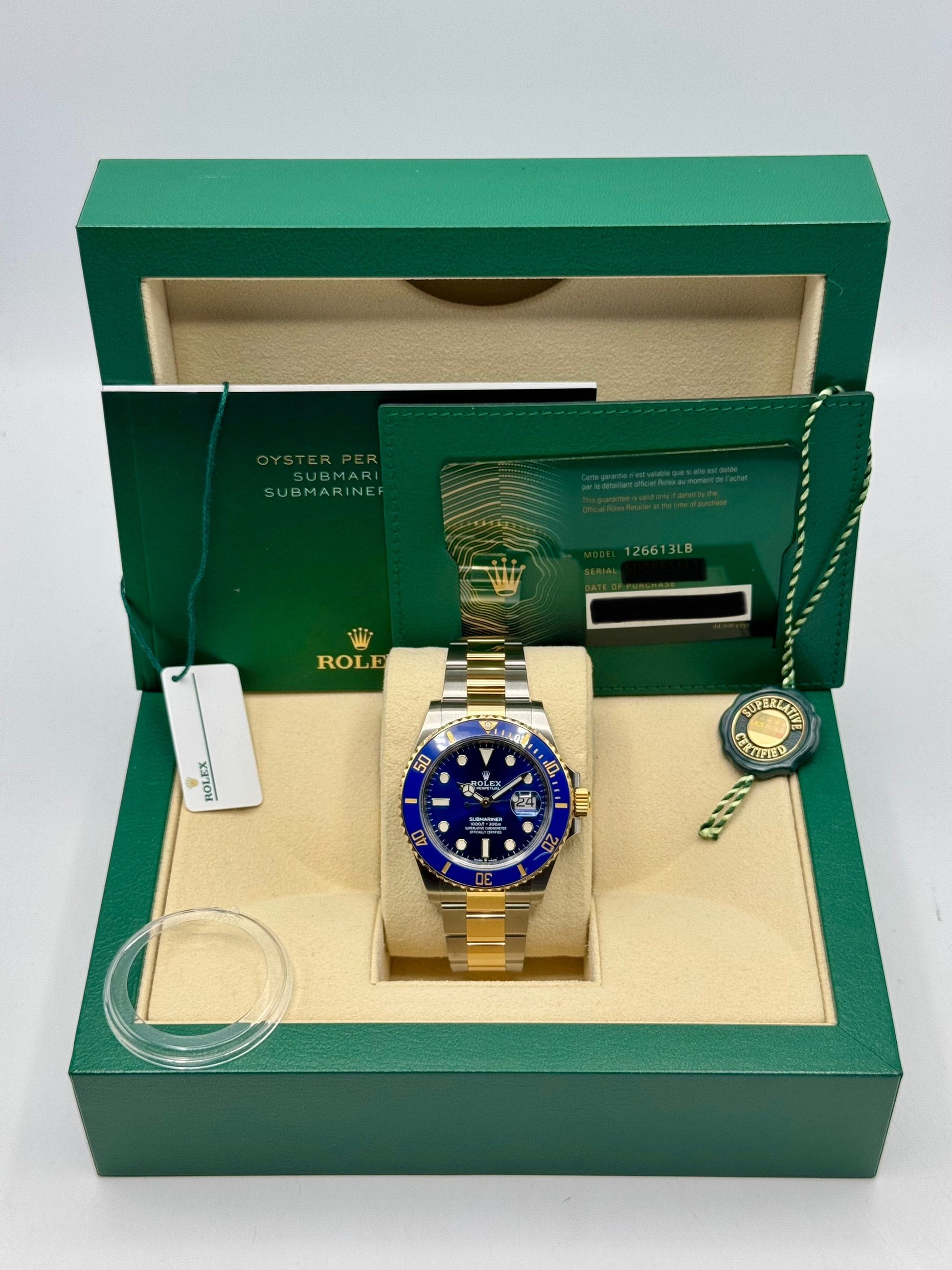2021 Rolex Submariner "Bluesy" 41mm 126613LB Two-Tone Blue Dial - MyWatchLLC