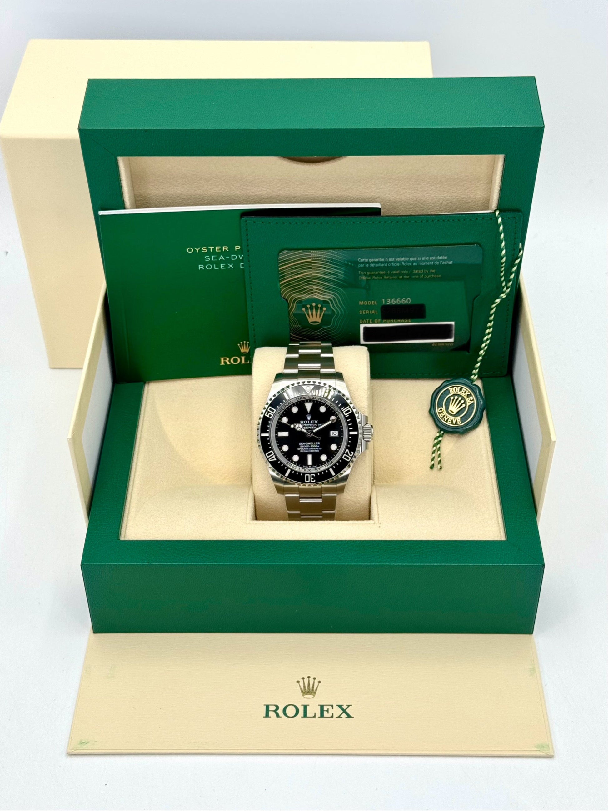 NEW 2024 Rolex Deepsea 44mm 136660 Stainless Steel Black Dial - MyWatchLLC
