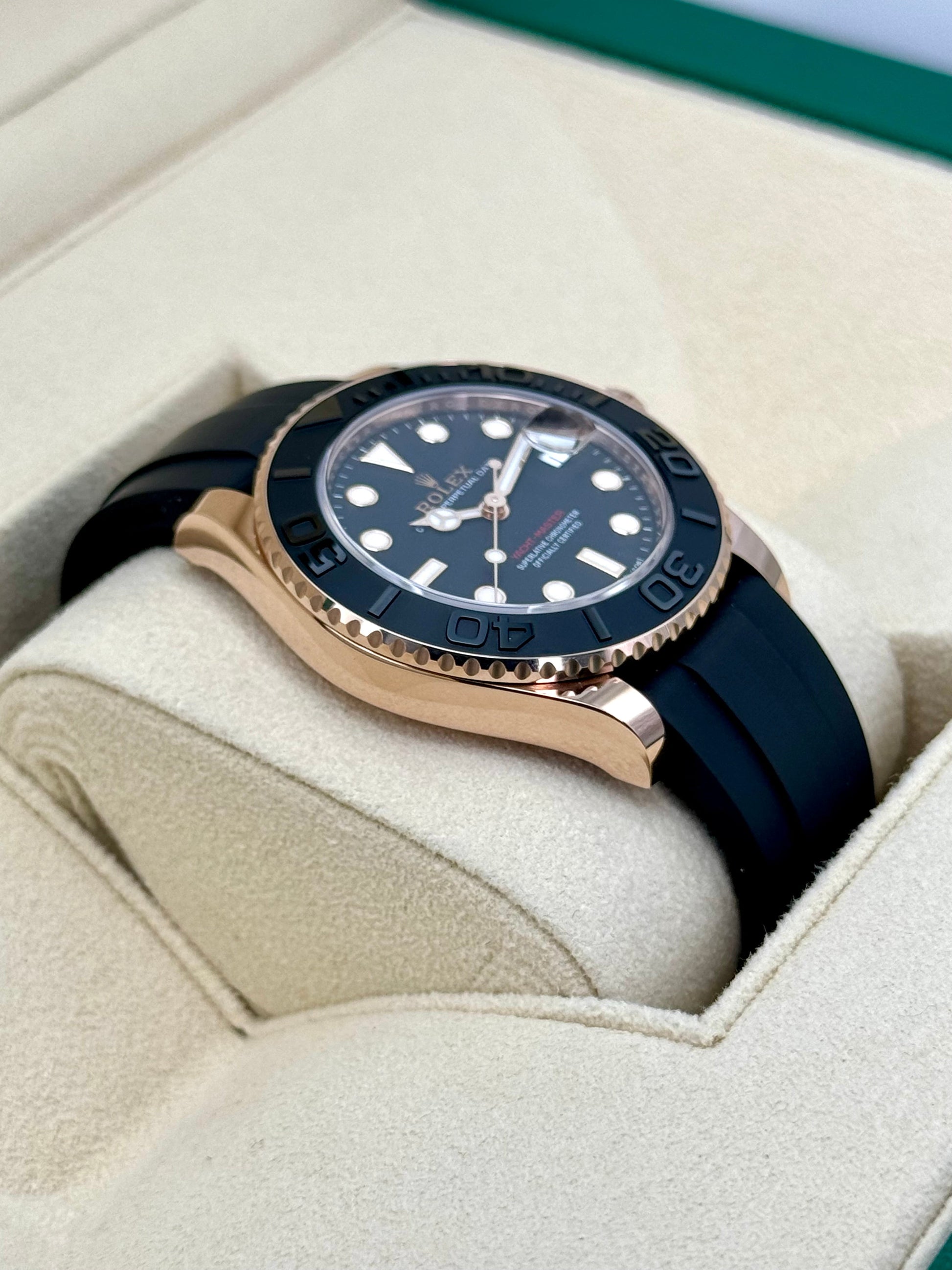 NEW 2023 Rolex Yacht-Master 37mm 268655 Rose Gold Black Dial - MyWatchLLC
