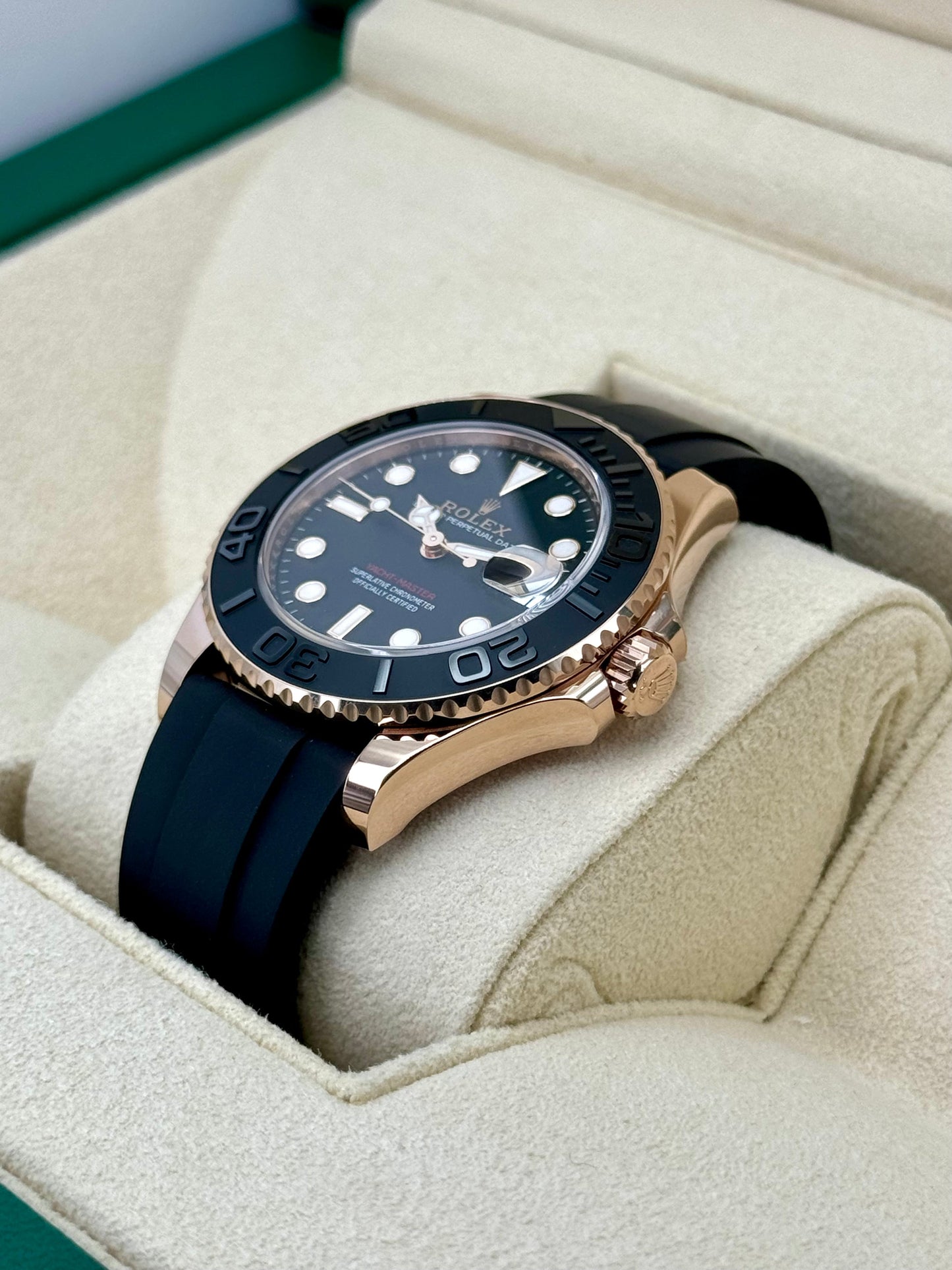 NEW 2023 Rolex Yacht-Master 37mm 268655 Rose Gold Black Dial - MyWatchLLC