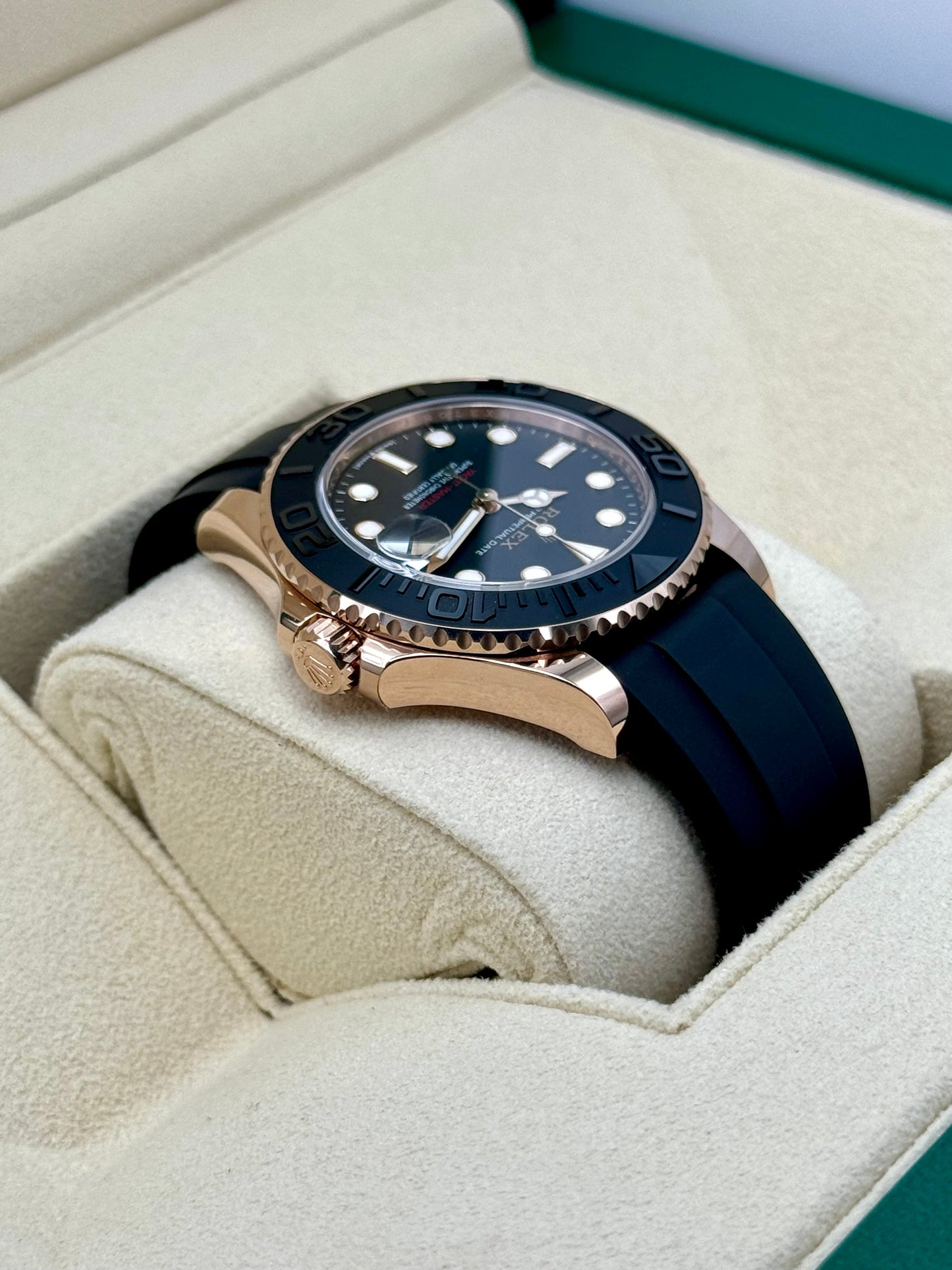 NEW 2023 Rolex Yacht-Master 37mm 268655 Rose Gold Black Dial - MyWatchLLC