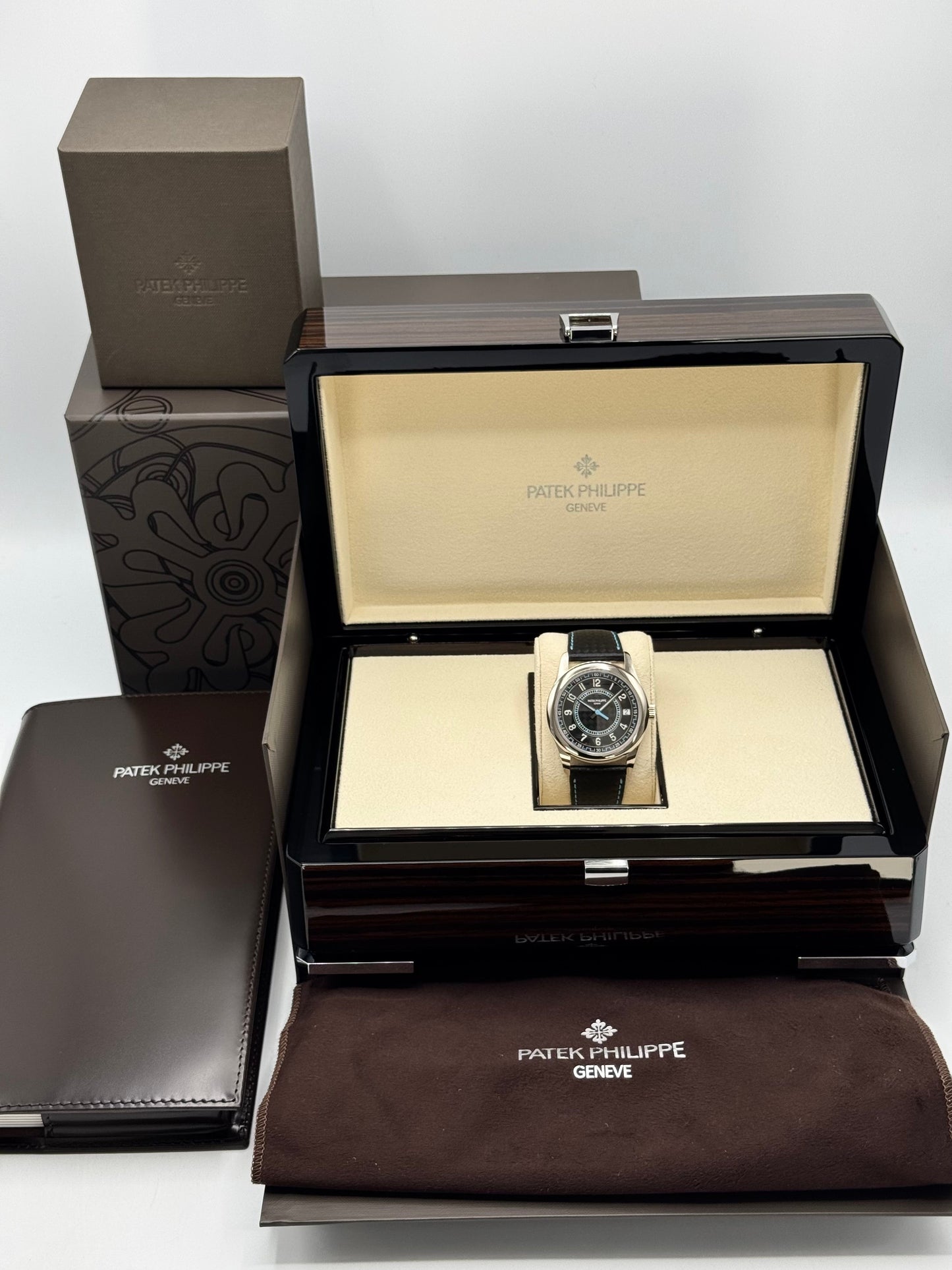 NEW 2023 Patek Philippe 6007G Calatrava White Gold Black Dial - MyWatchLLC