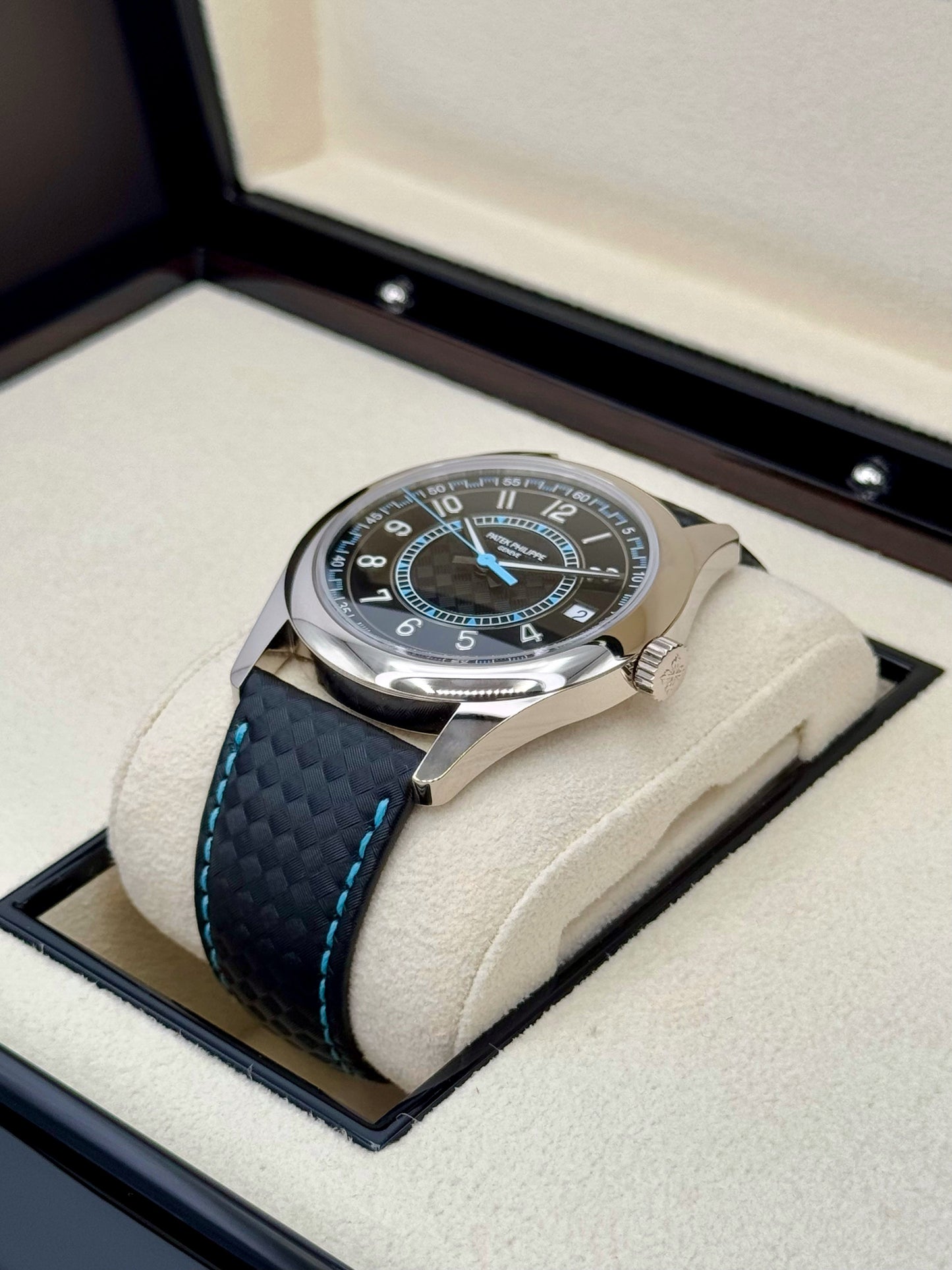 NEW 2023 Patek Philippe 6007G Calatrava White Gold Black Dial - MyWatchLLC