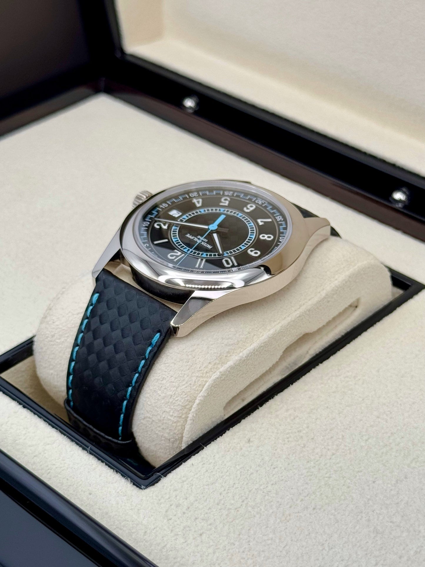 NEW 2023 Patek Philippe 6007G Calatrava White Gold Black Dial - MyWatchLLC