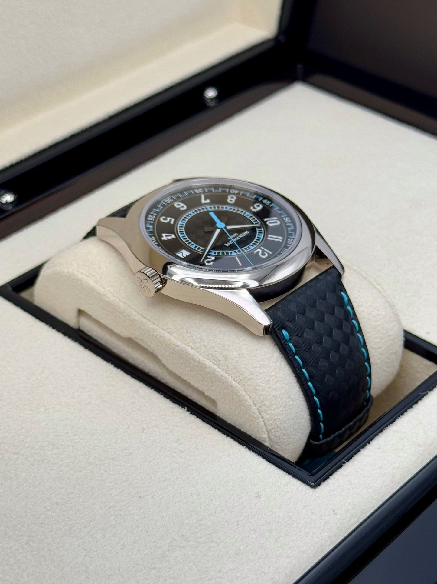 NEW 2023 Patek Philippe 6007G Calatrava White Gold Black Dial - MyWatchLLC