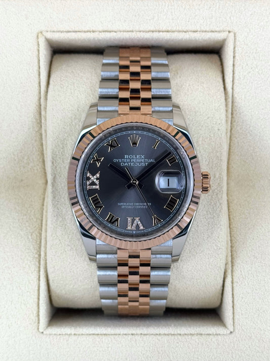 2020 Rolex Datejust 36mm 126231 Two-Tone Jubilee Slate Rhodium Diamond Dial - MyWatchLLC