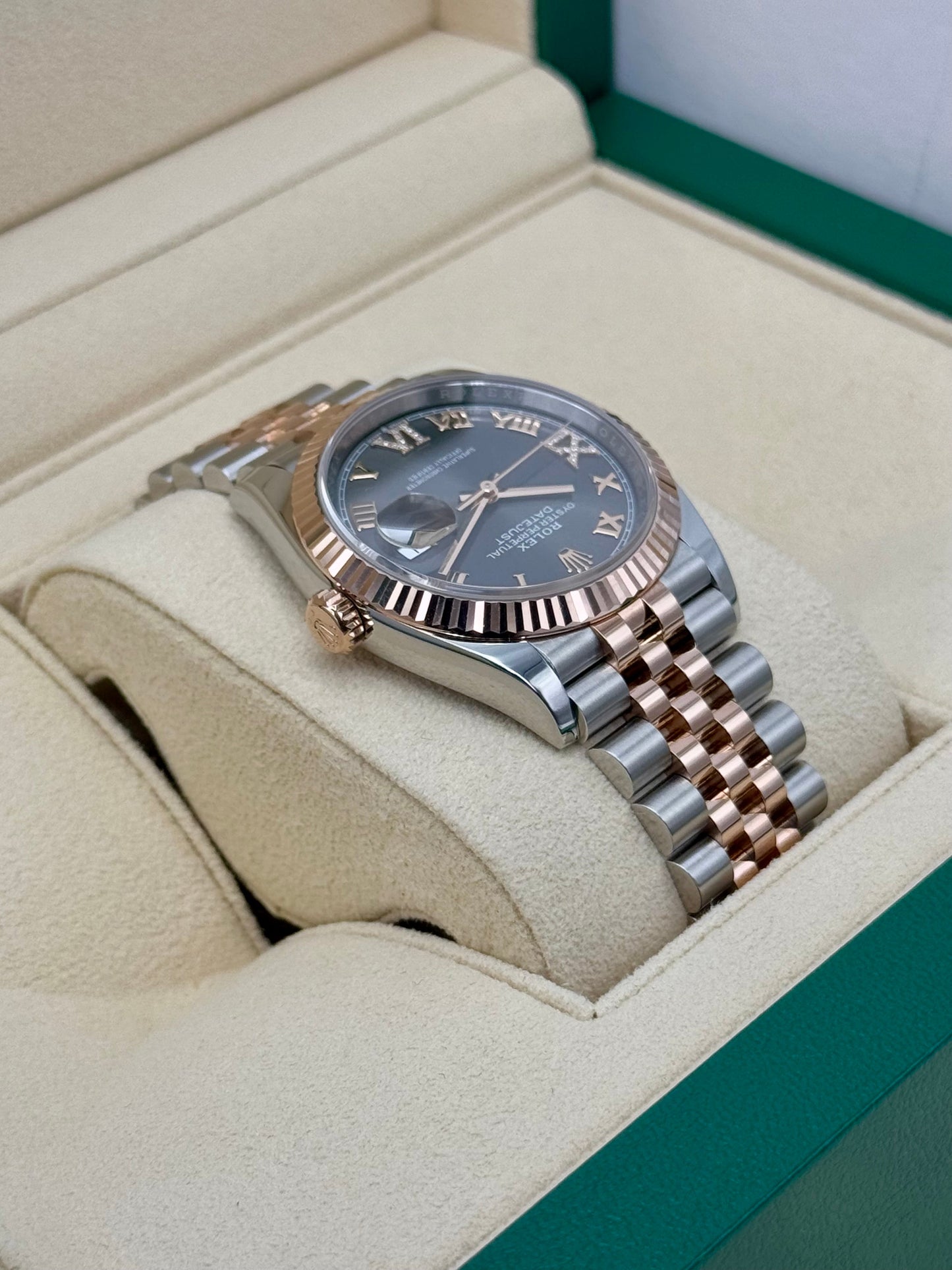 2020 Rolex Datejust 36mm 126231 Two-Tone Jubilee Slate Rhodium Diamond Dial - MyWatchLLC