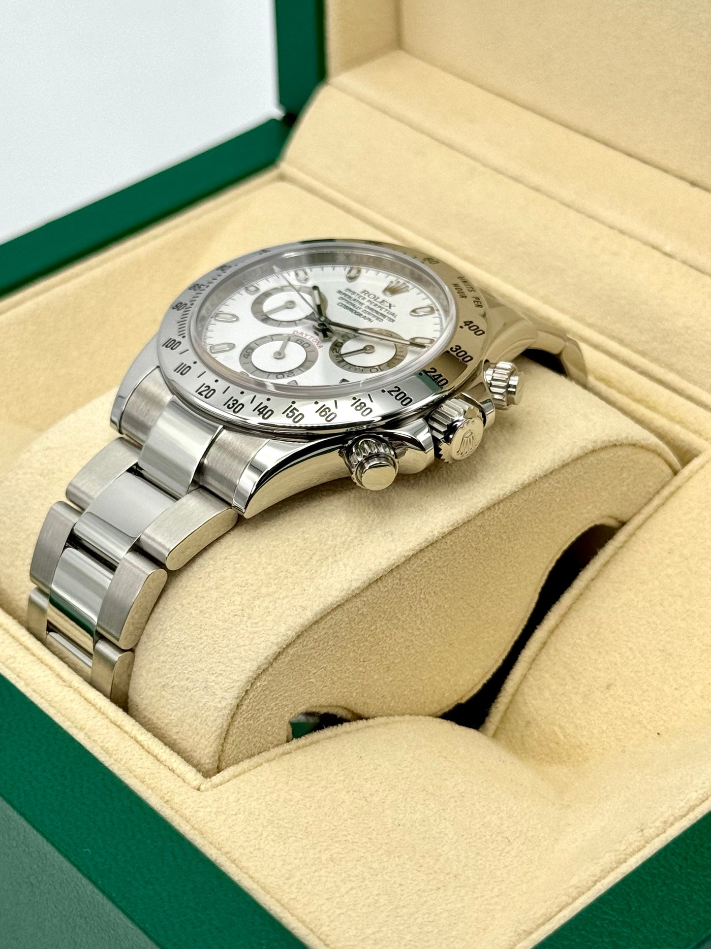2015 Rolex Daytona 40mm 116520 Stainless Steel White Dial - MyWatchLLC
