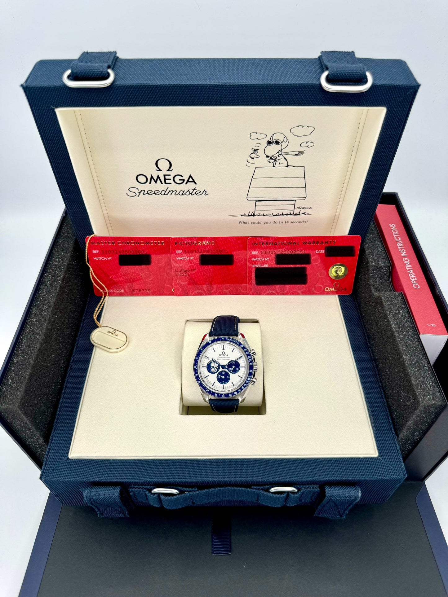 NEW 2023 Omega Speedmaster Silver Snoopy Award 310.32.42.50.02.001 - MyWatchLLC