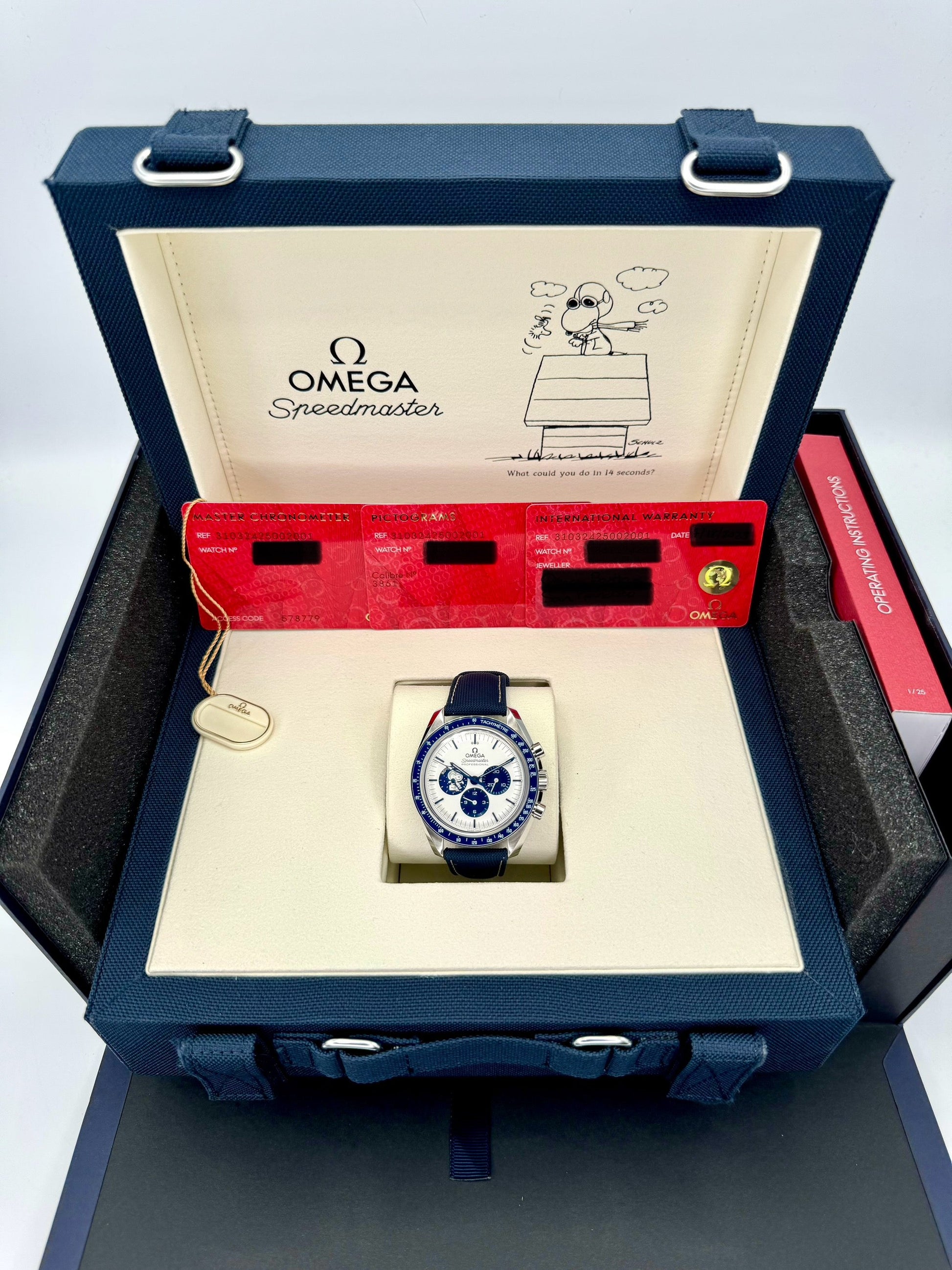 NEW 2023 Omega Speedmaster Silver Snoopy Award 310.32.42.50.02.001 - MyWatchLLC