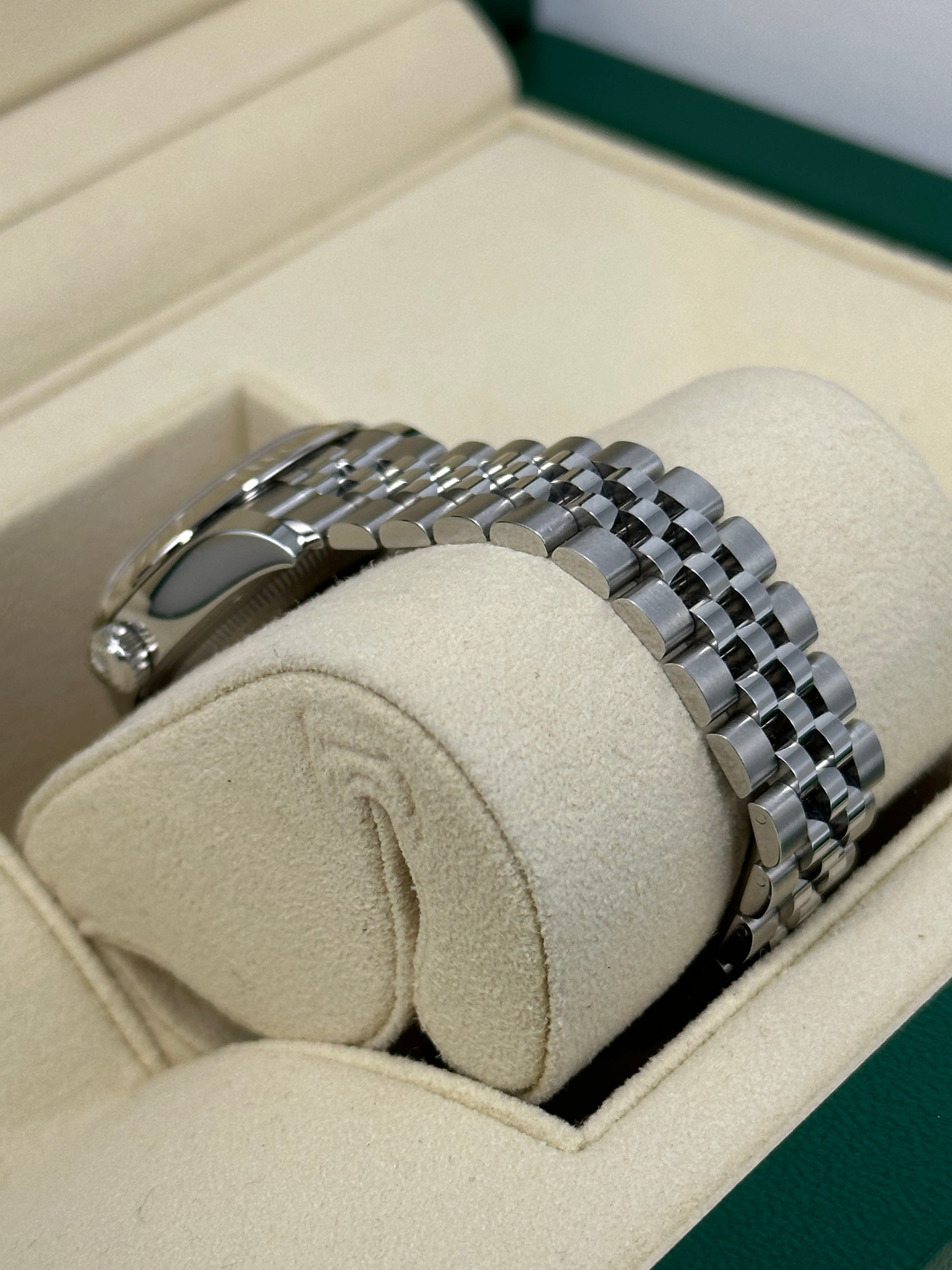 2022 Rolex Lady-Datejust 28mm 279174 Jubilee Mother of Pearl Diamond Dial - MyWatchLLC