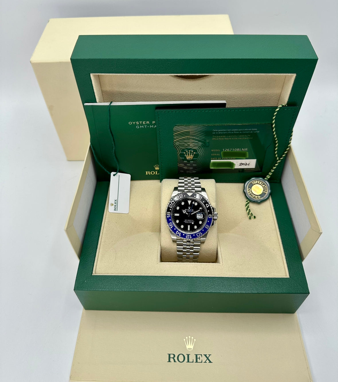 2021 Rolex GMT-Master II "Batgirl" 40mm 126710BLNR Jubilee Black Dial - MyWatchLLC