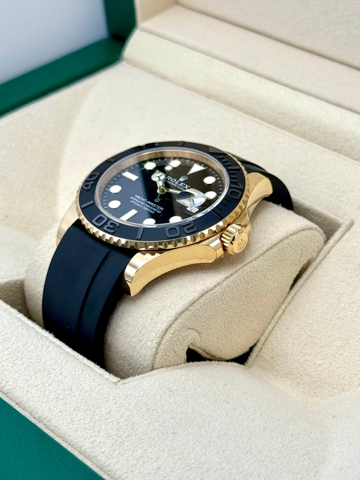 NEW 2024 Rolex Yacht-Master 42mm 226658 Gold Oysterflex Black Dial - MyWatchLLC