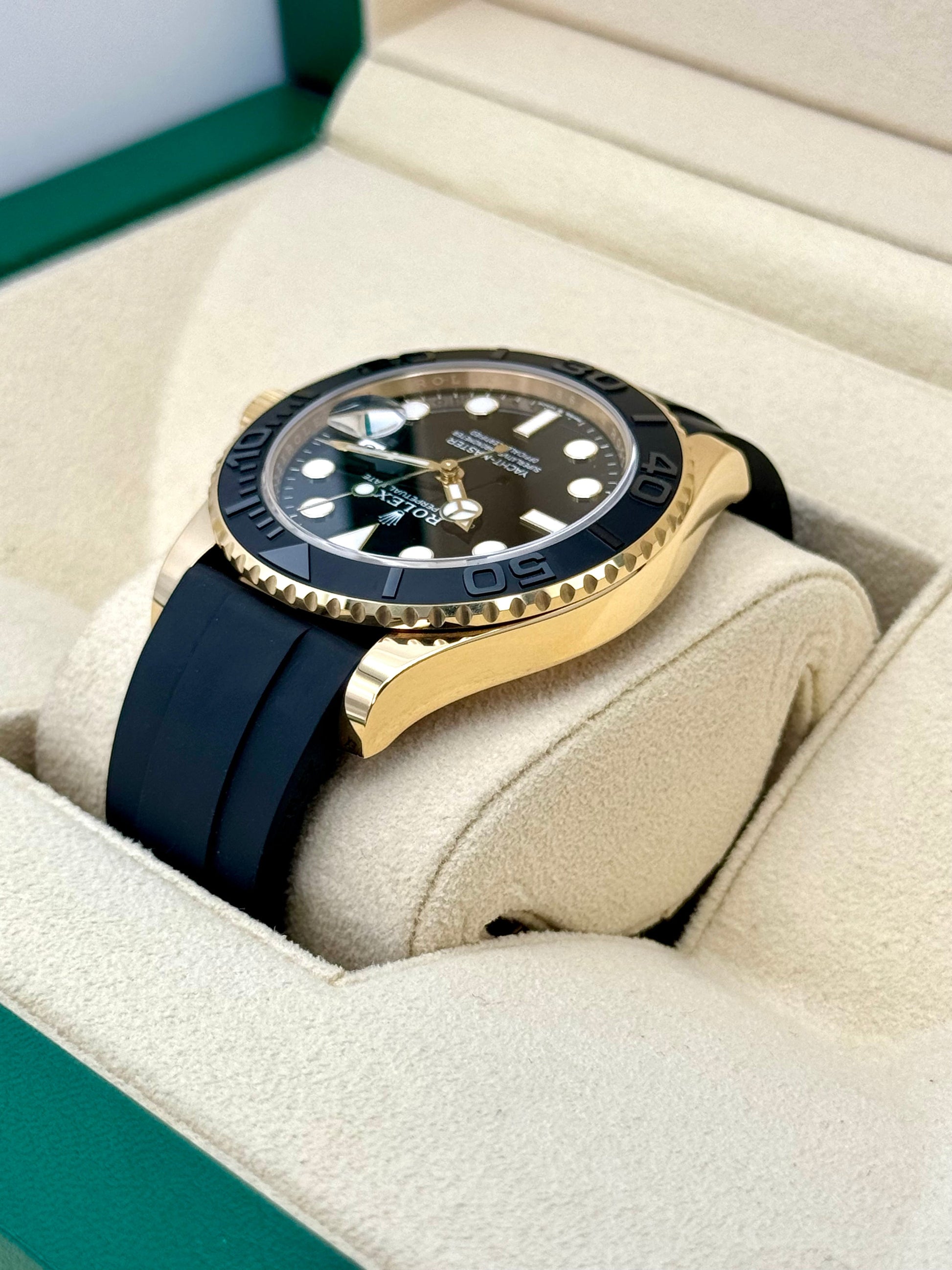 NEW 2024 Rolex Yacht-Master 42mm 226658 Gold Oysterflex Black Dial - MyWatchLLC