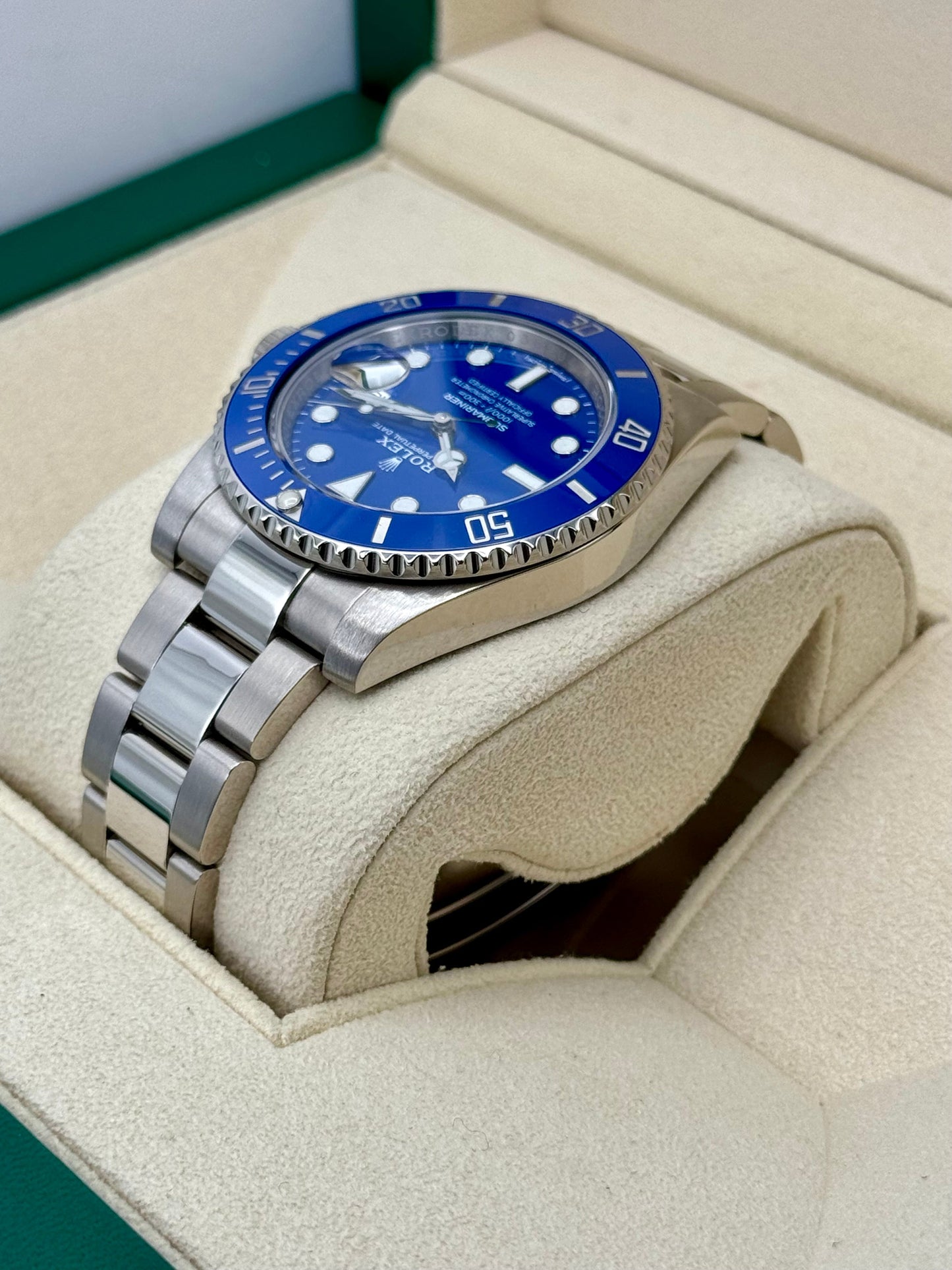 2018 Rolex Submariner "Smurf" 40mm 116619LB White Gold Blue Dial - MyWatchLLC