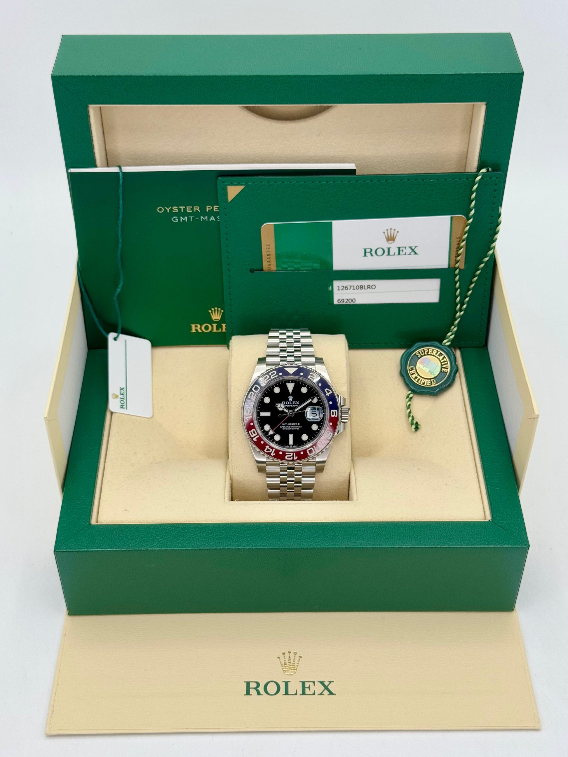 2020 Rolex GMT Master-II "Pepsi" 40mm 126710BLRO Jubilee - MyWatchLLC
