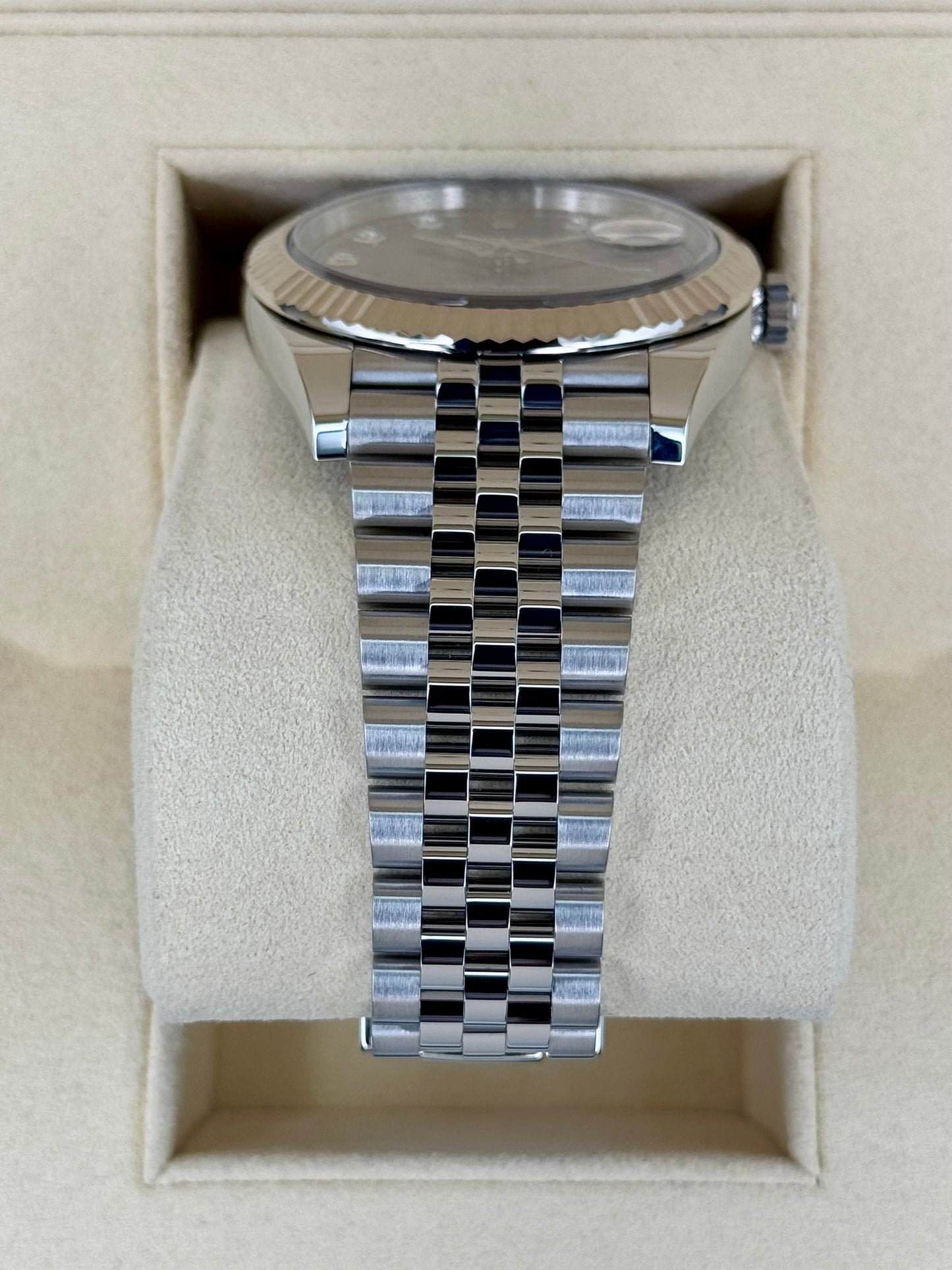 2017 Datejust 41mm 126334 Stainless Steel Jubilee Rhodium Diamond Dial - MyWatchLLC