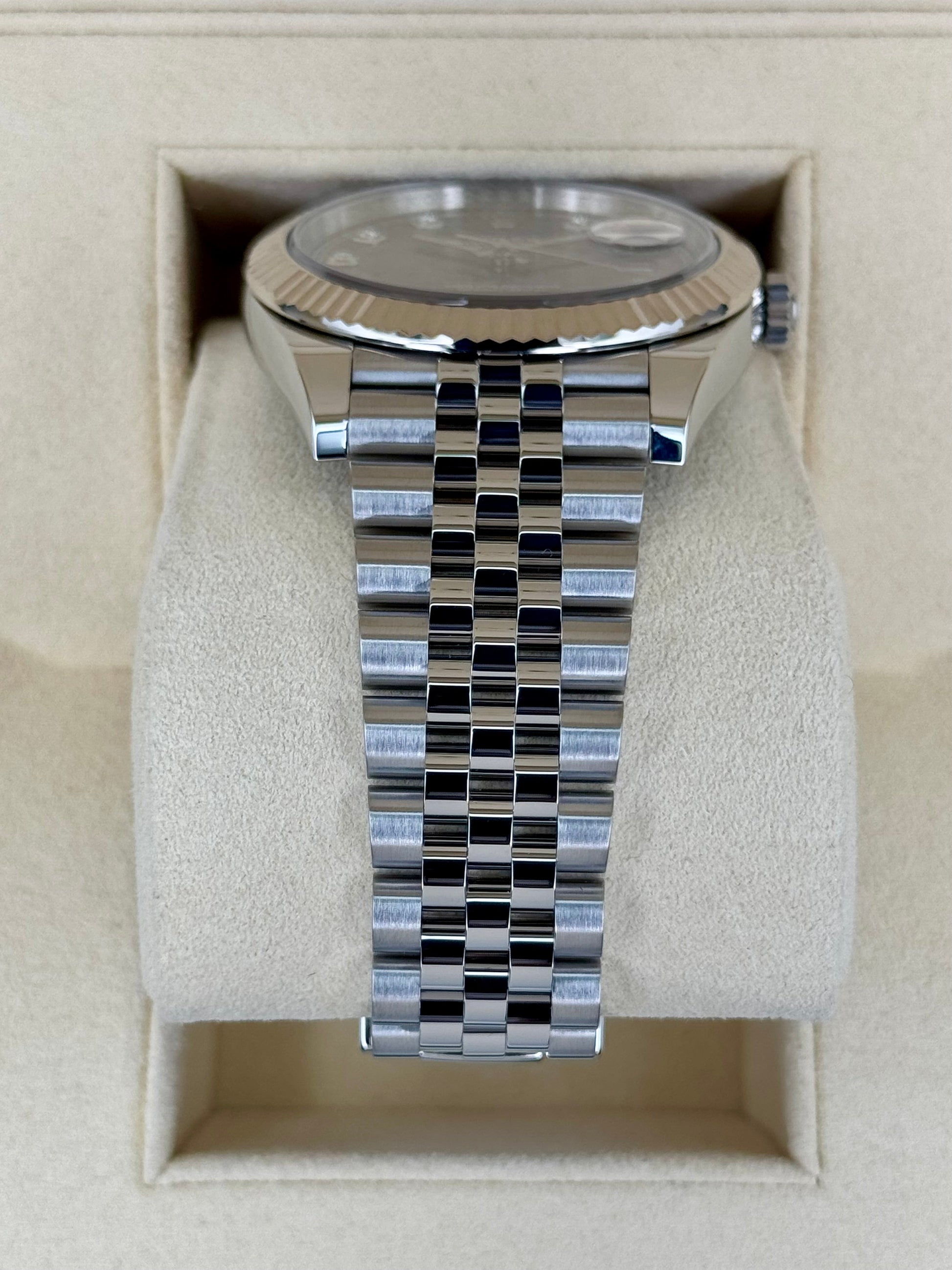 2017 Datejust 41mm 126334 Stainless Steel Jubilee Rhodium Diamond Dial - MyWatchLLC