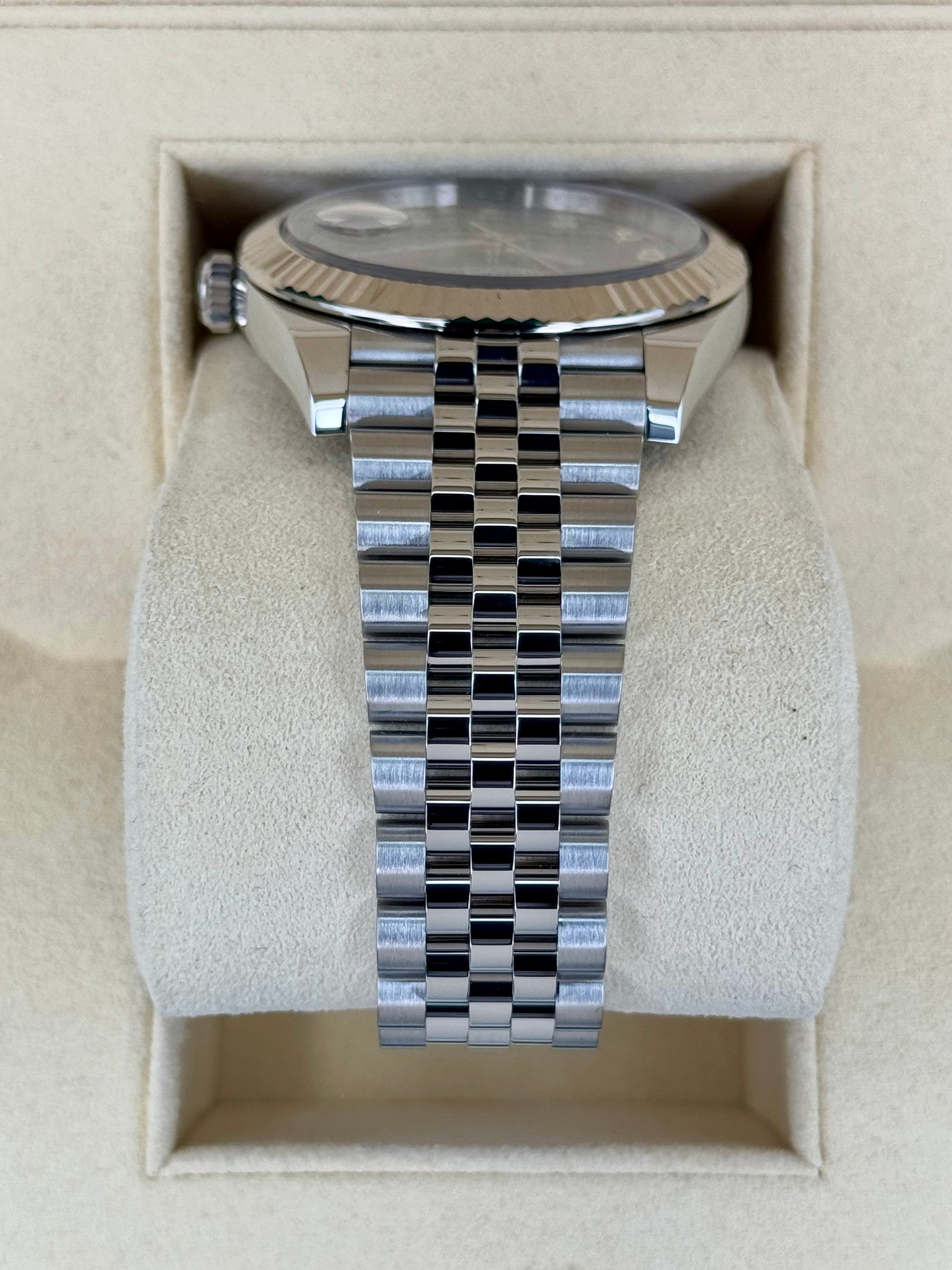 2017 Datejust 41mm 126334 Stainless Steel Jubilee Rhodium Diamond Dial - MyWatchLLC