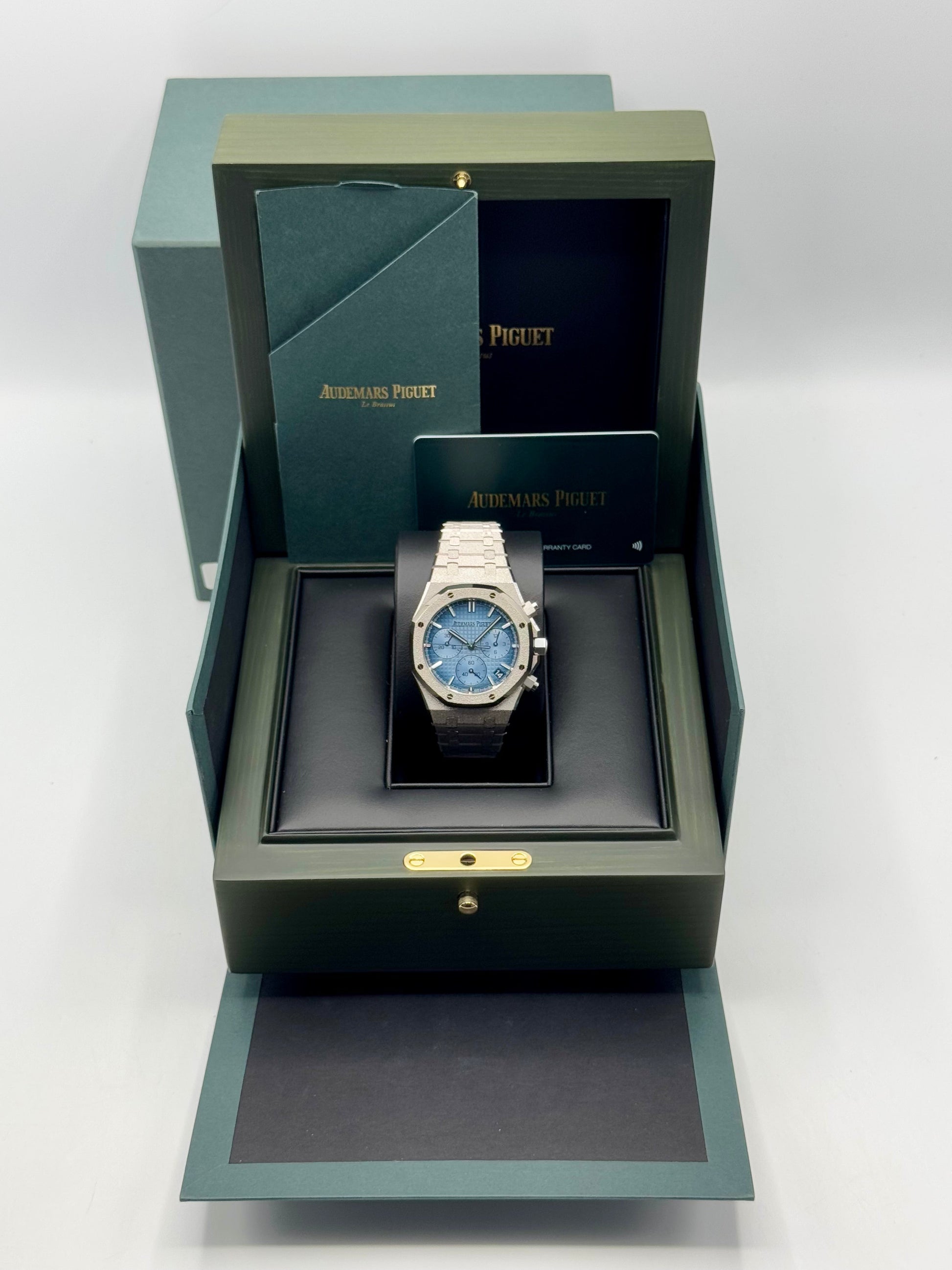 2023 Audemars Piguet 26240BC Frosted White Gold Blue Dial - MyWatchLLC