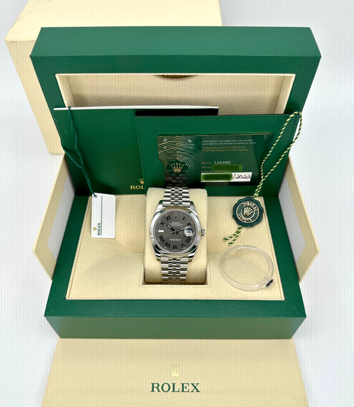 2022 Rolex Datejust 41mm 126300 Jubilee Wimbledon Dial - MyWatchLLC