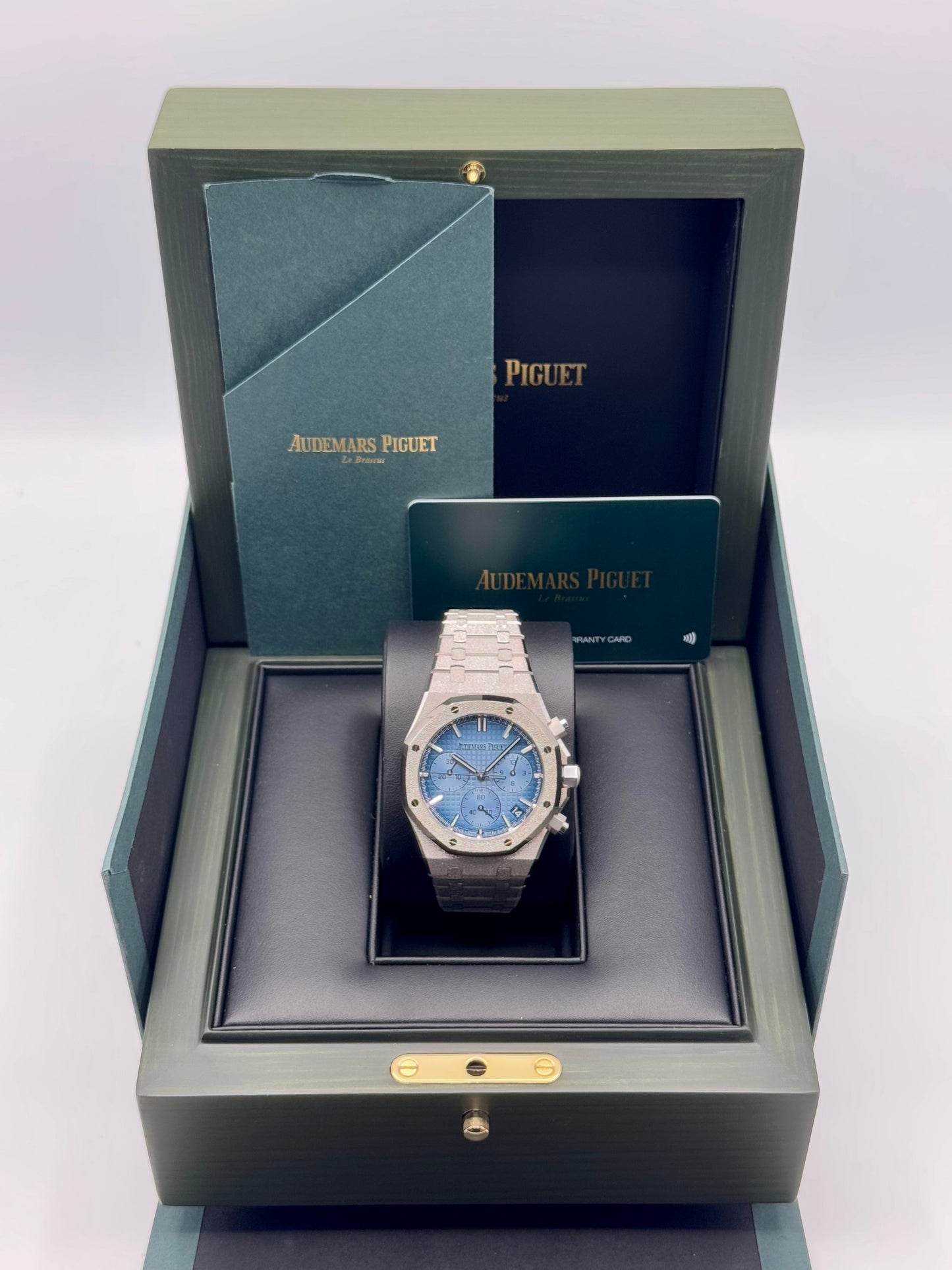2023 Audemars Piguet 26240BC Frosted White Gold Blue Dial - MyWatchLLC